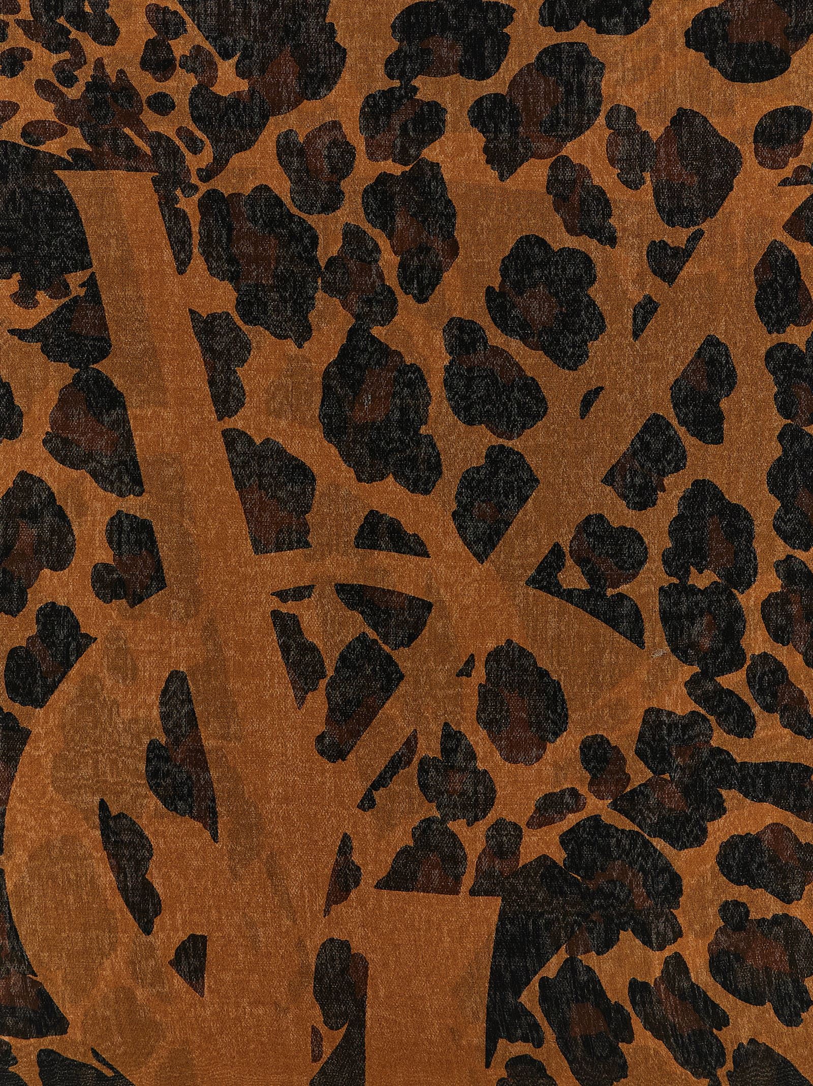Saint Laurent 'Cassandre' Scarf With Leopard Pattern