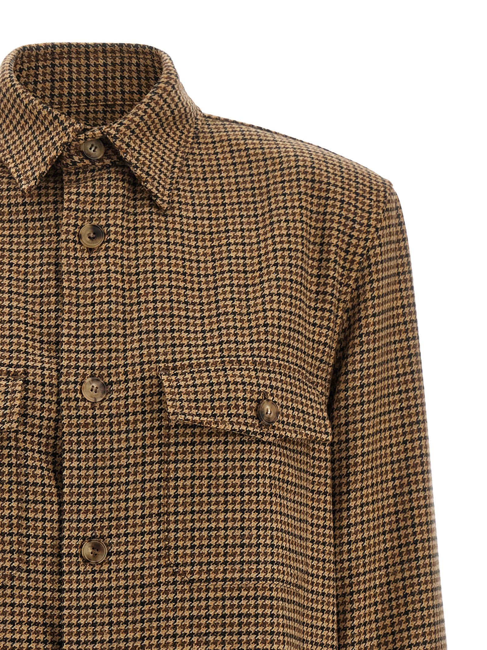 Saint Laurent Houndstooth Overshirt