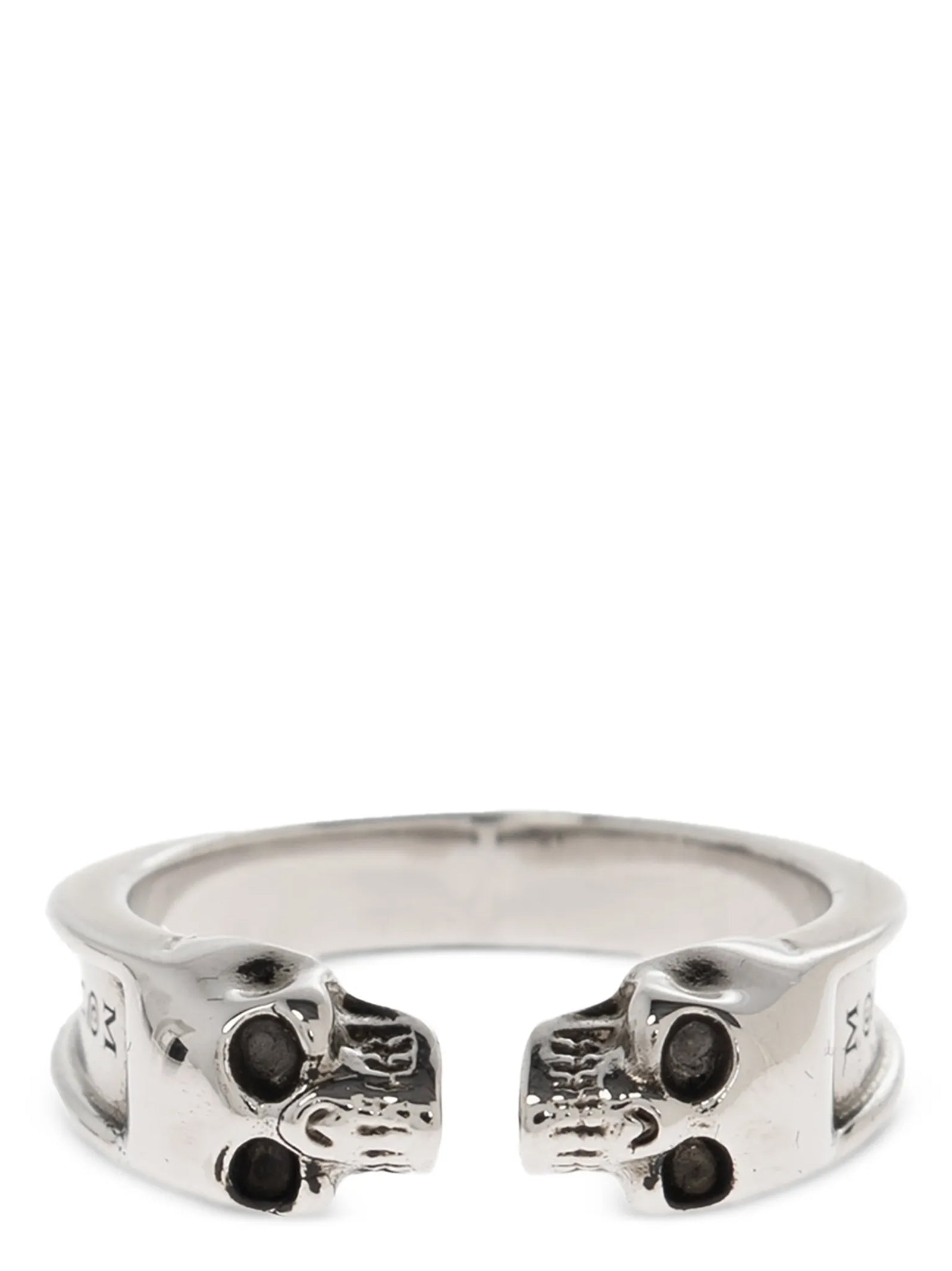 Mcqueen 'Thin Twin Skull' Ring
