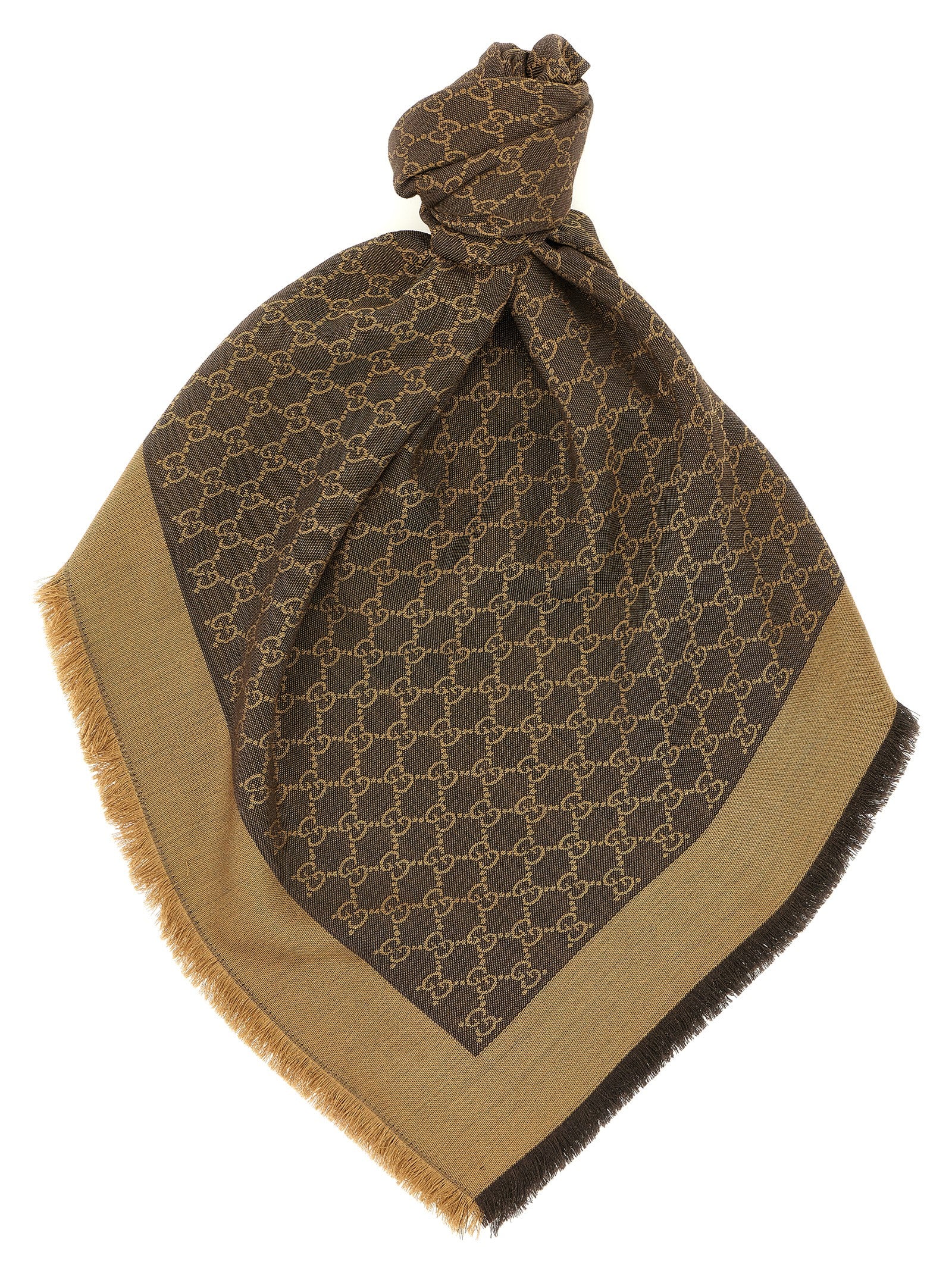 Gucci Wool And Silk Shawl Gg