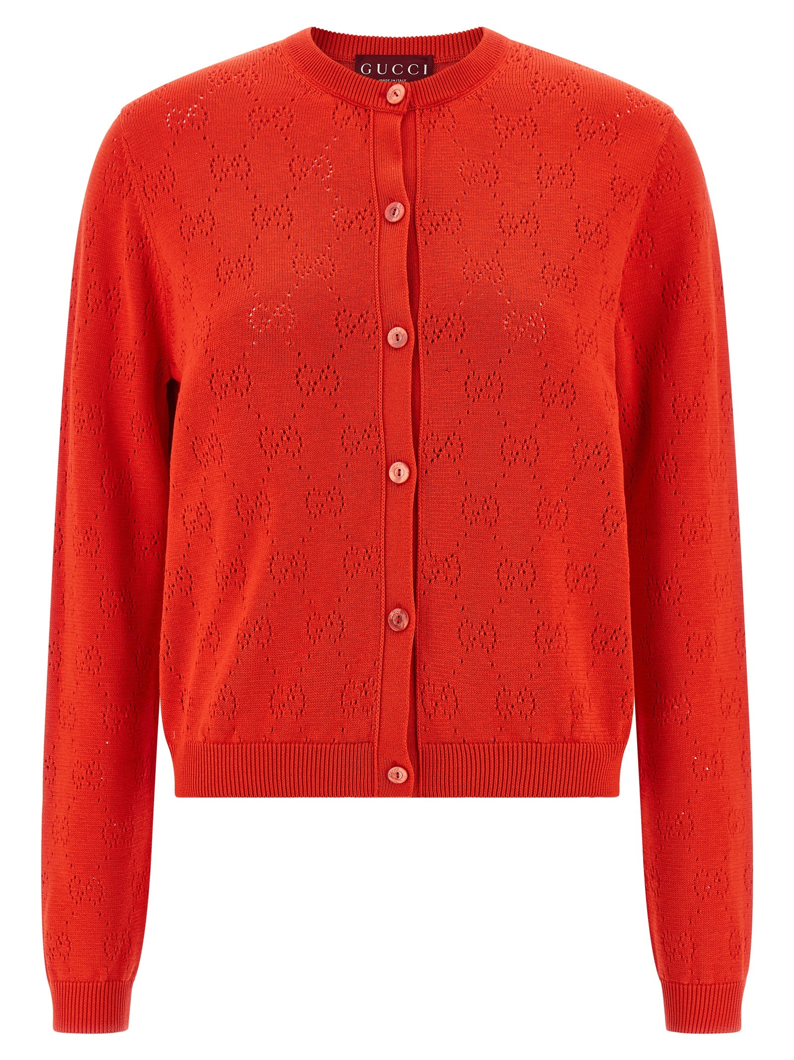 Gucci Openwork Gg Cardigan