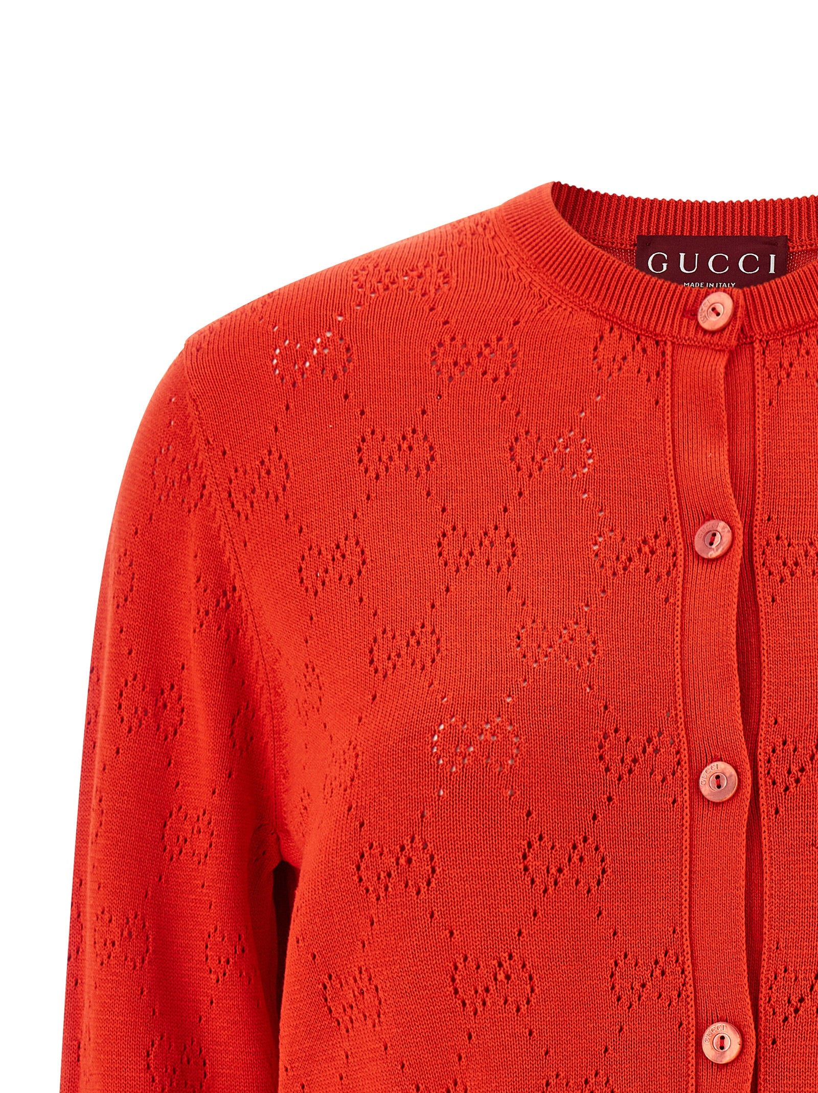 Gucci Openwork Gg Cardigan
