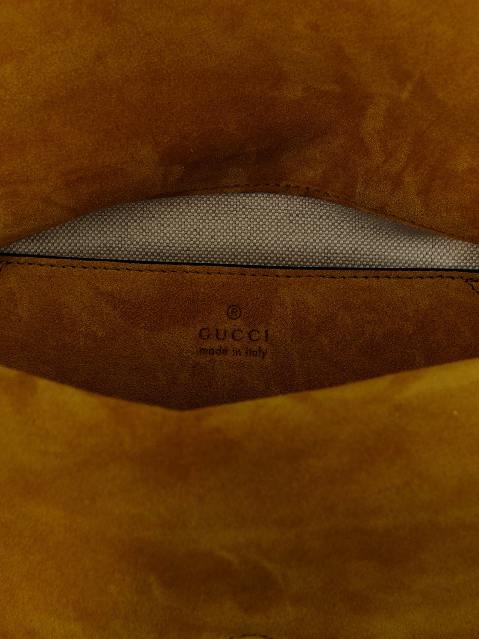 Gucci Gg Medium Suede Shoulder Bag