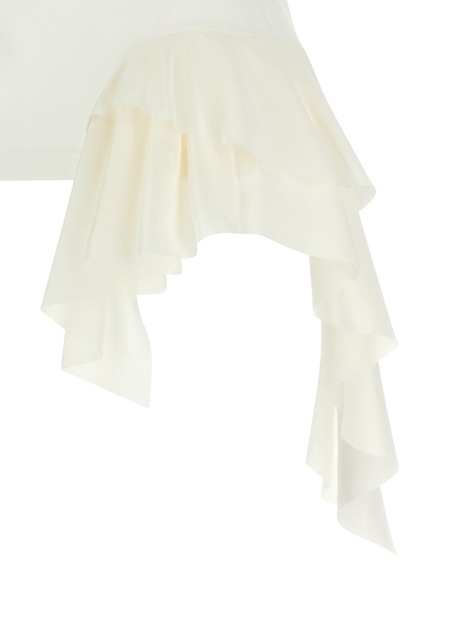 Mcqueen Silk Ruffle Tank Top