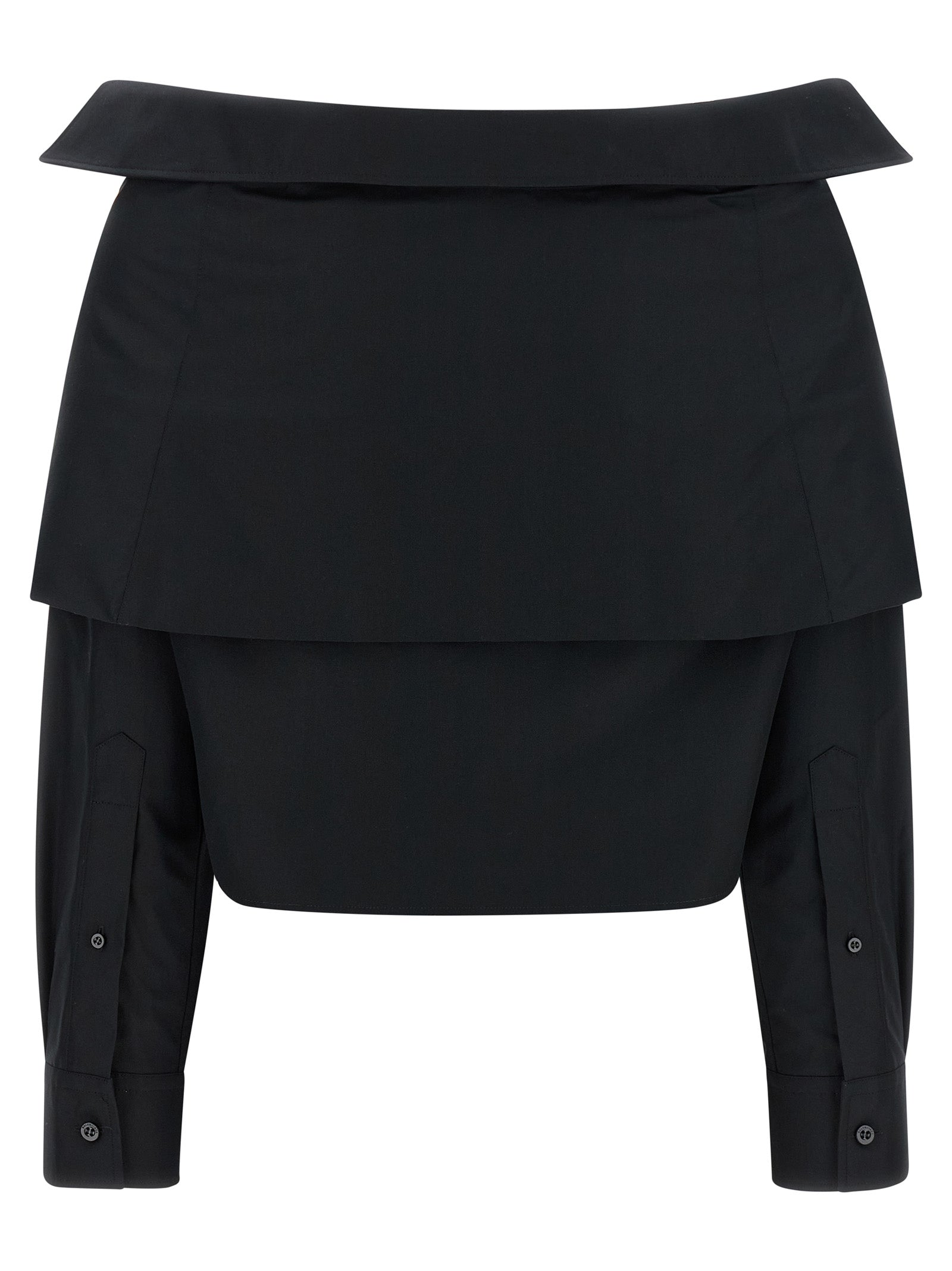 Balenciaga Crop Shirt Off The Shoulder