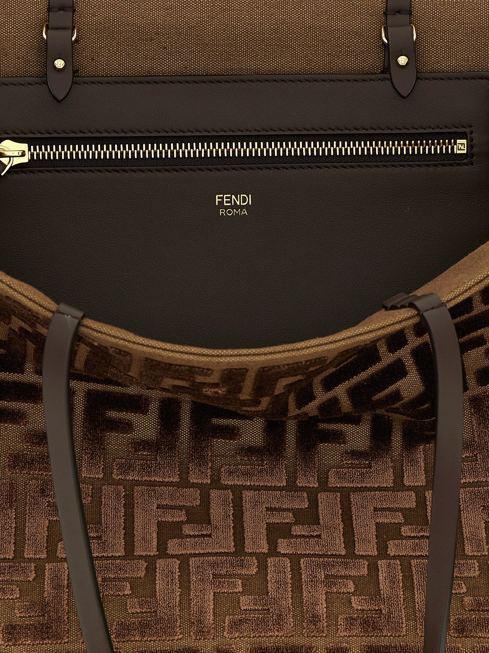 Fendi 'Roll Large' Reversible Shopping Bag