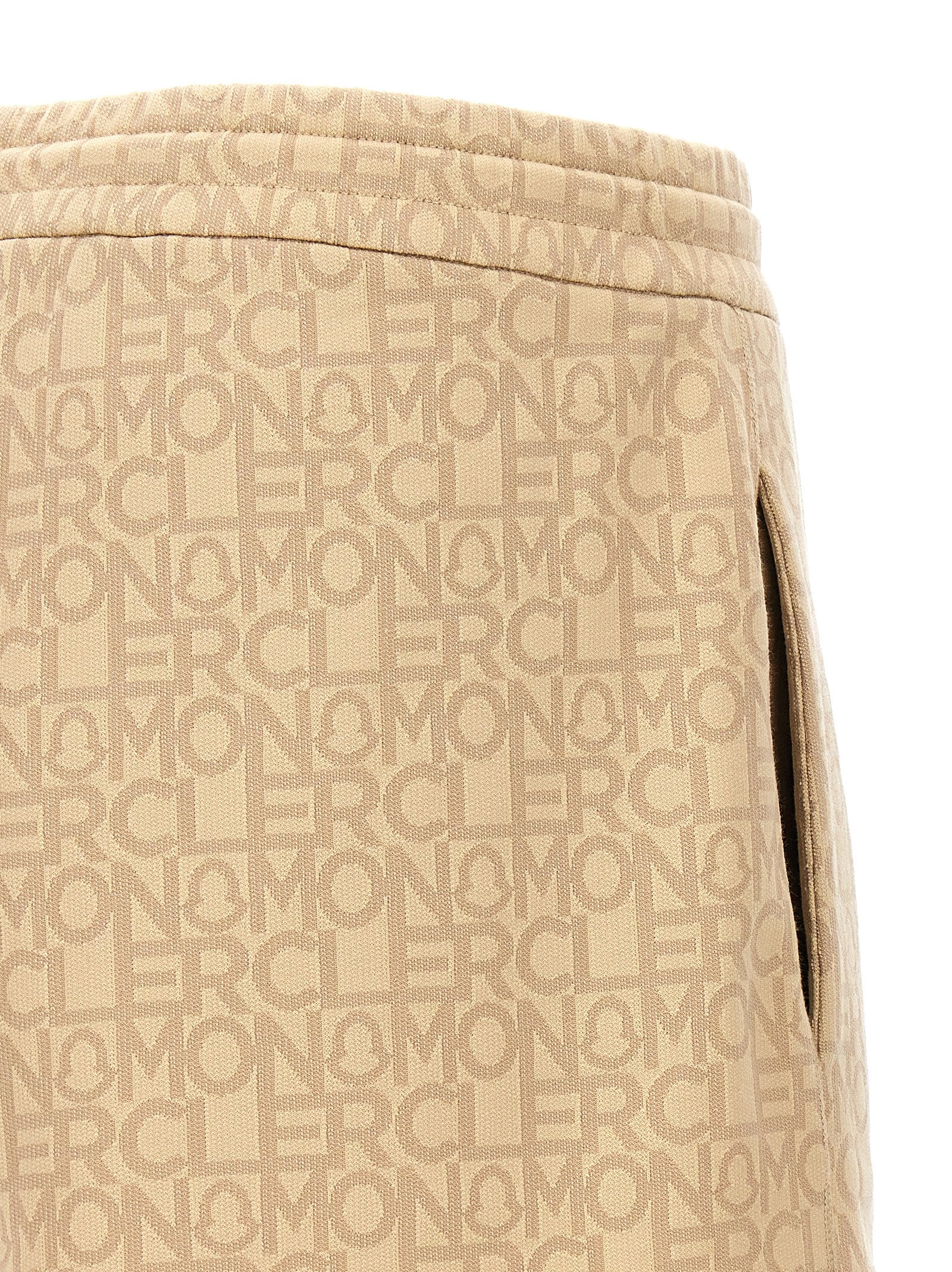 Moncler All Over Logo Bermuda Shorts