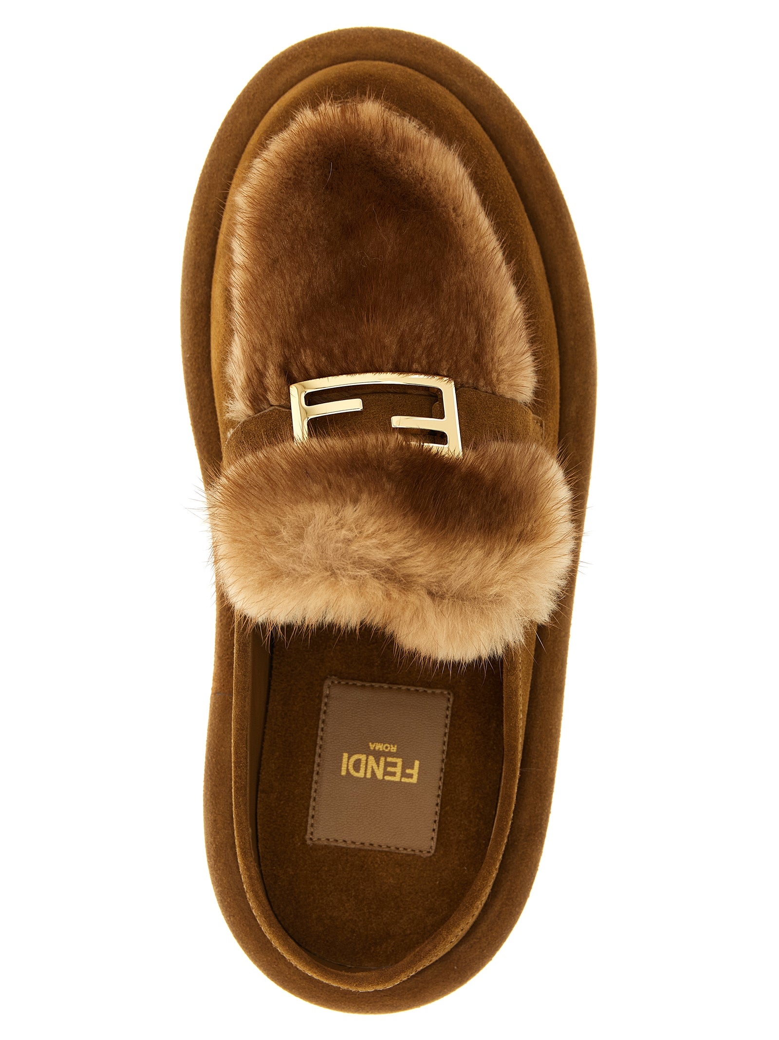 Fendi Suede And Fur Sabots