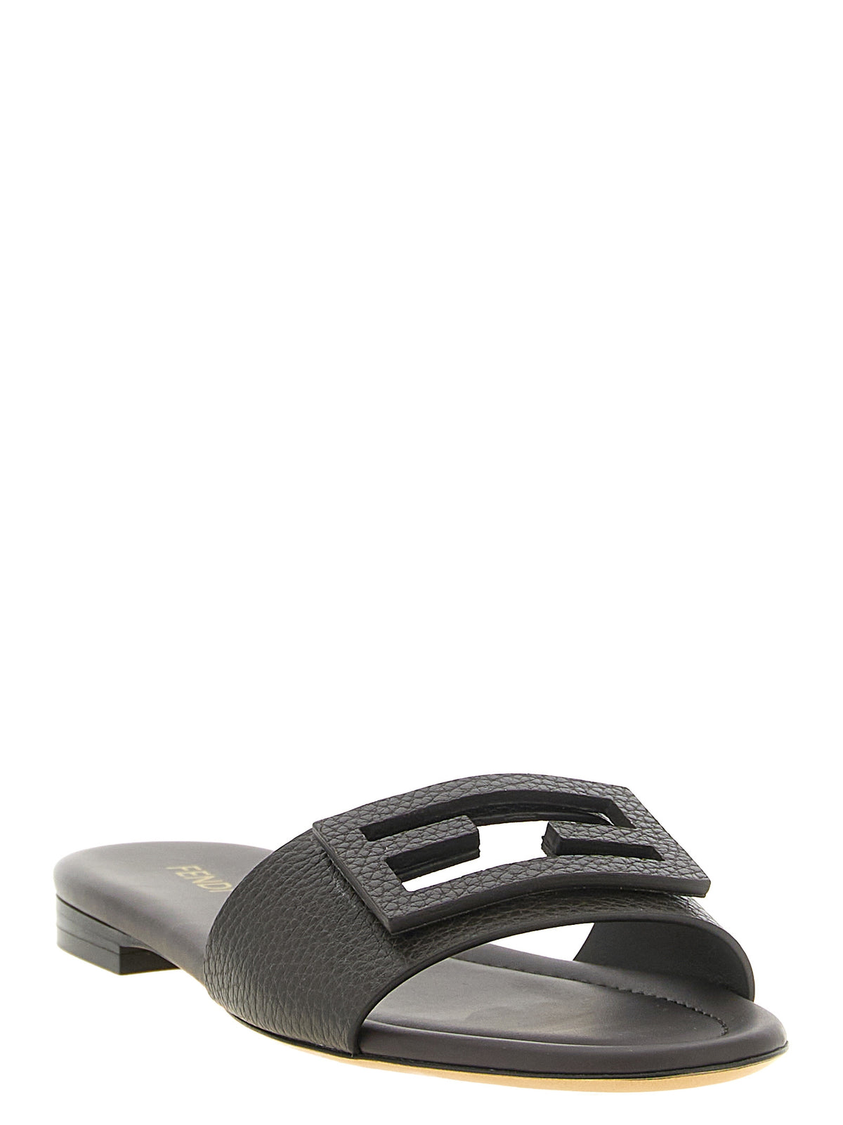 Fendi Brown 'Tube' Slides