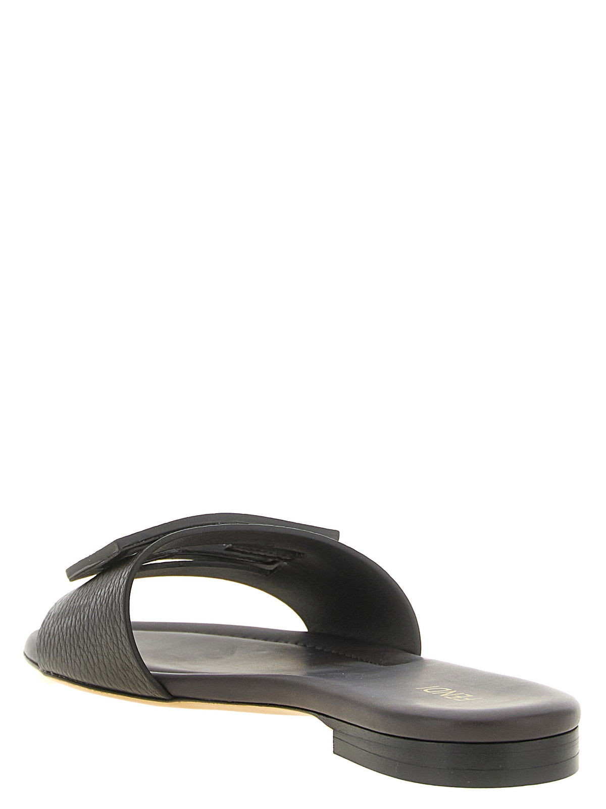 Fendi Brown 'Tube' Slides