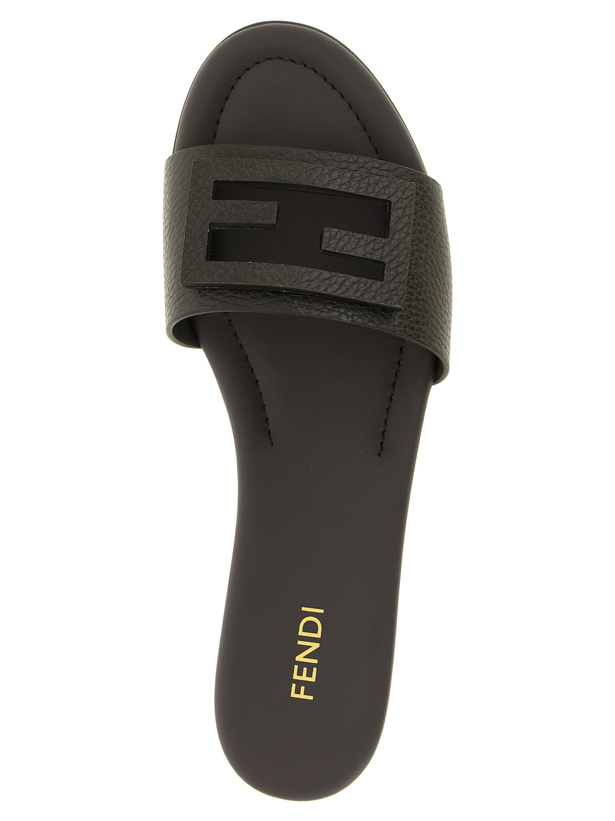 Fendi Brown 'Tube' Slides