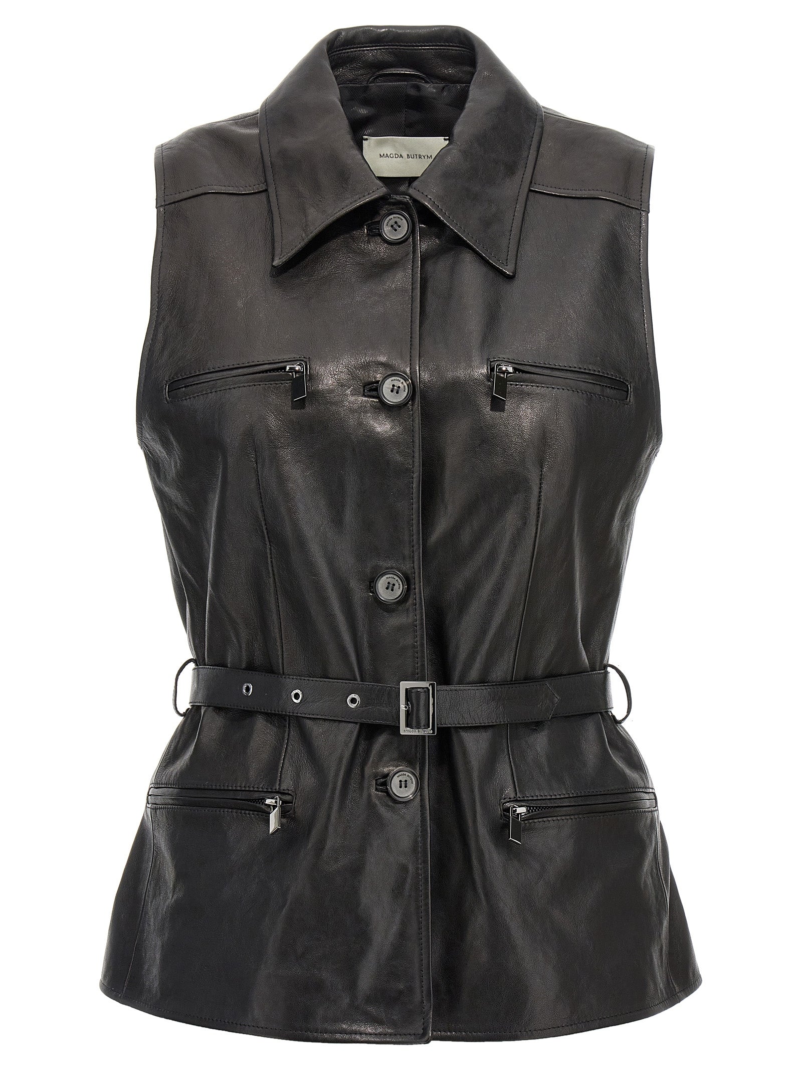 Magda Butrym Single-Breasted Leather Vest