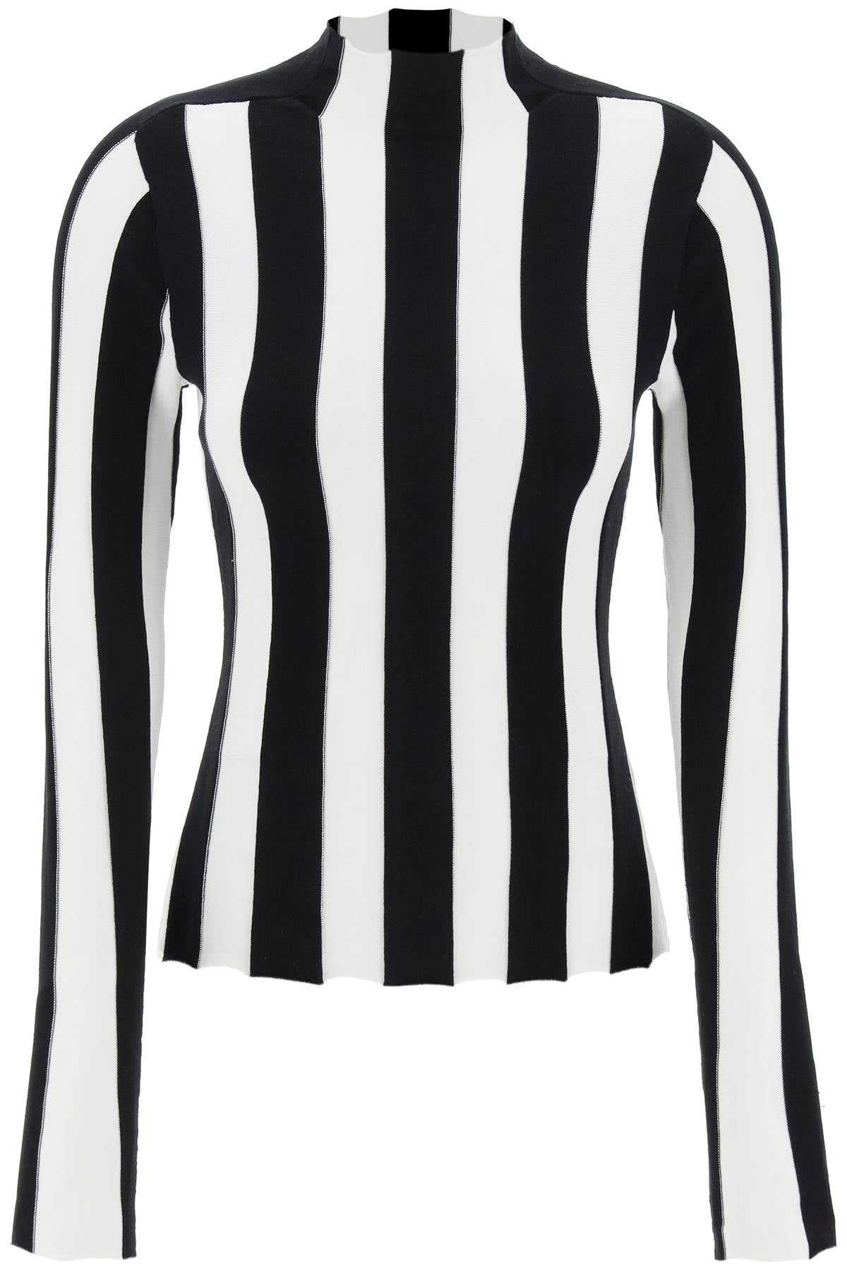 Interior Ridley Striped Funnel-Neck Sweater