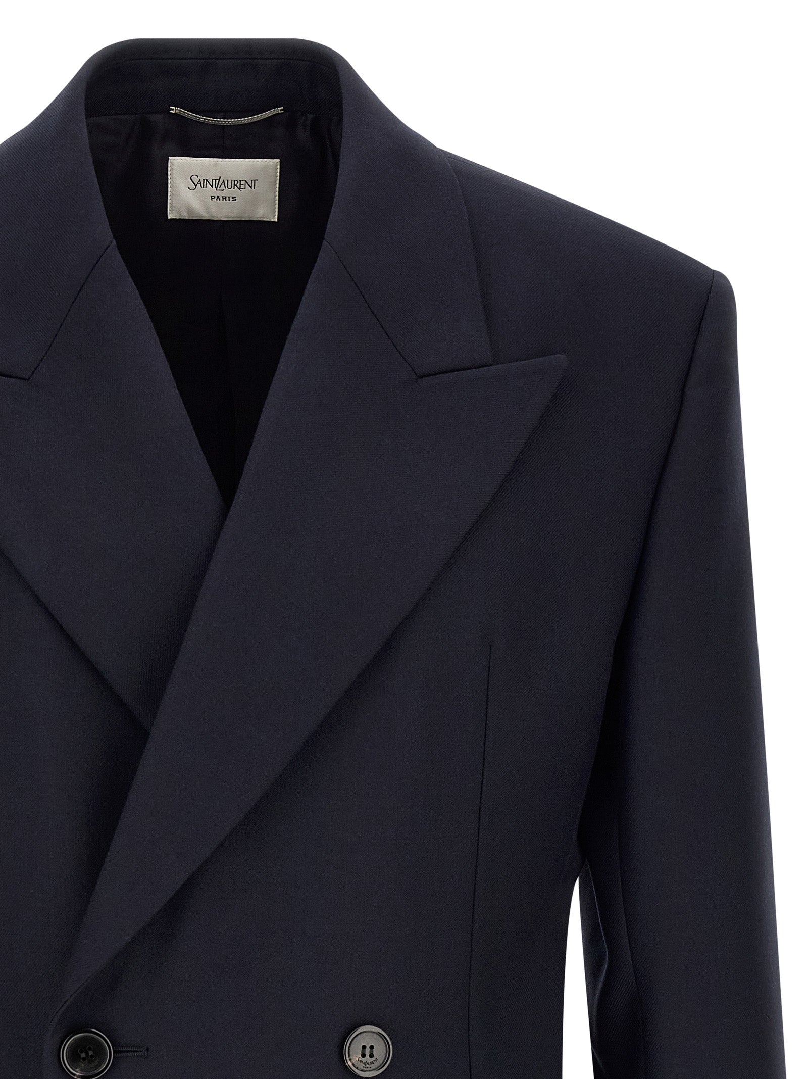 Saint Laurent Felted Wool Gabardine Blazer Jacket
