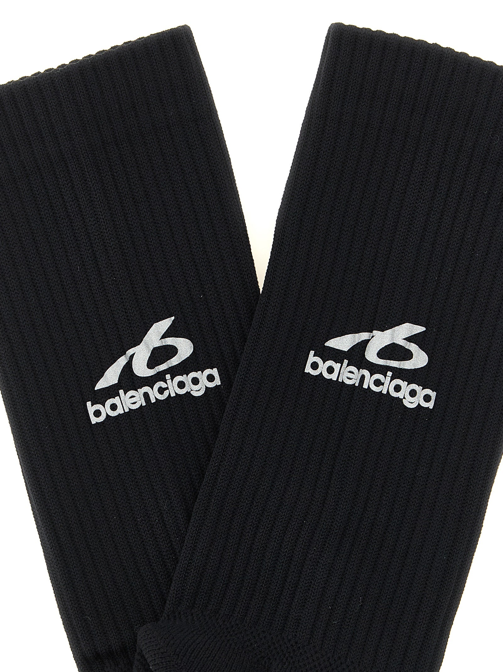 Balenciaga Ribbed Socks With Logo