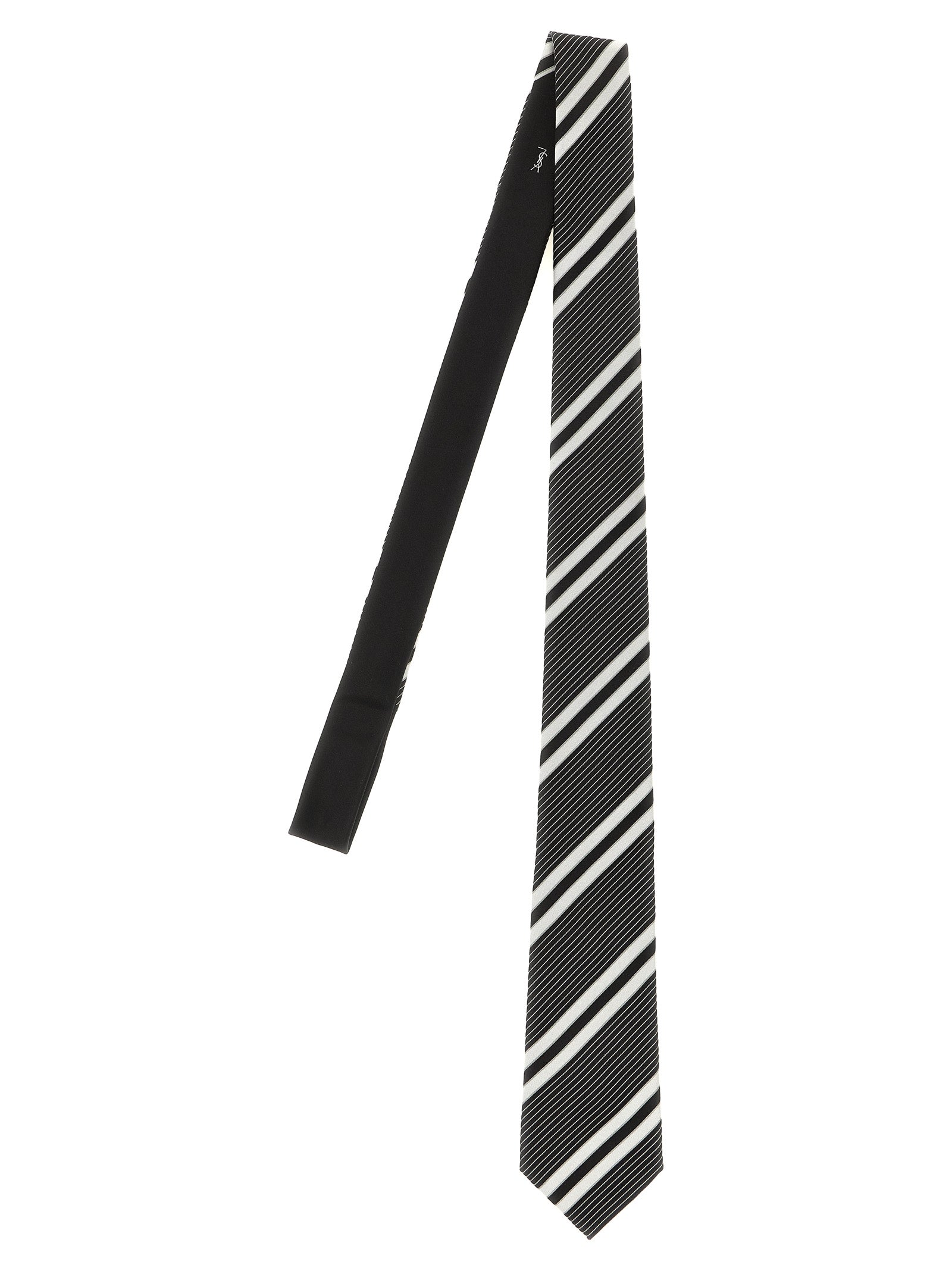Saint Laurent Jacquard Diagonal Striped Tie