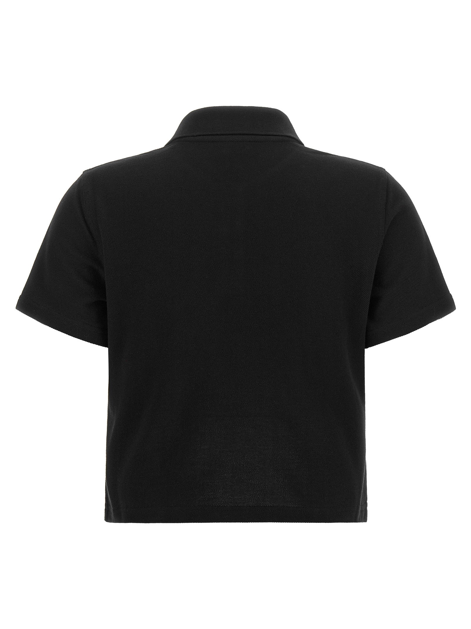 Saint Laurent 'Cassandre' Crop Polo Shirt