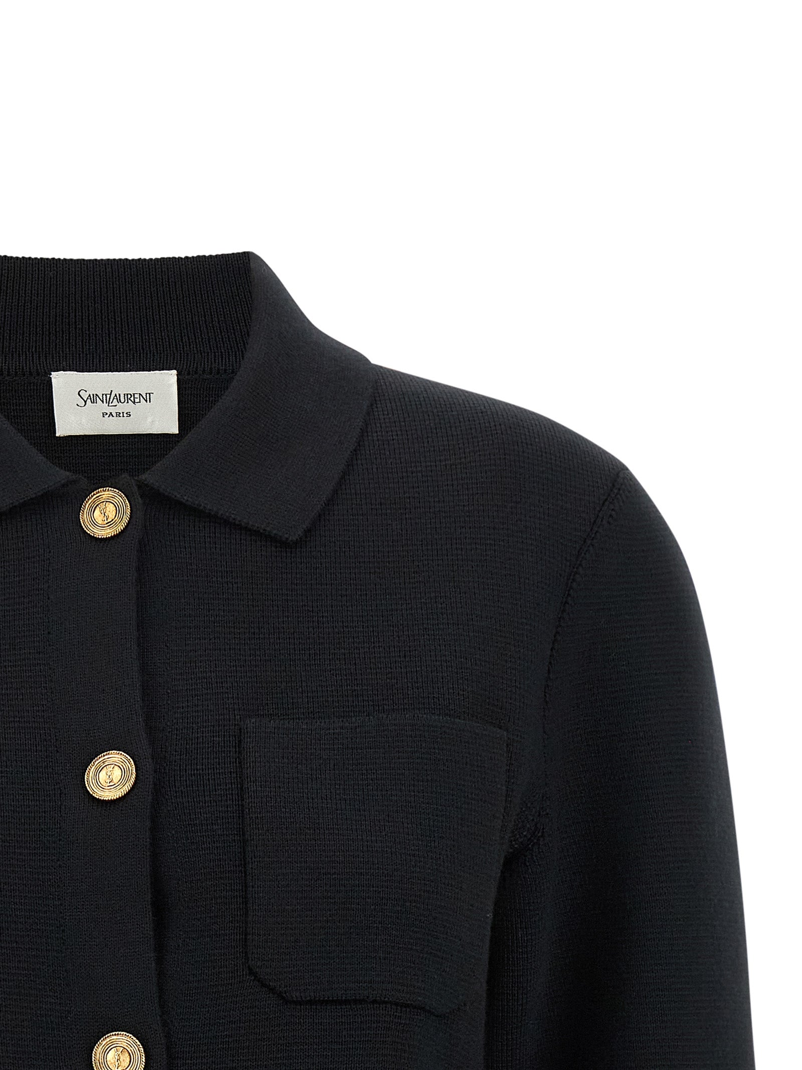 Saint Laurent 'Cassandre' Medallion Cardigan