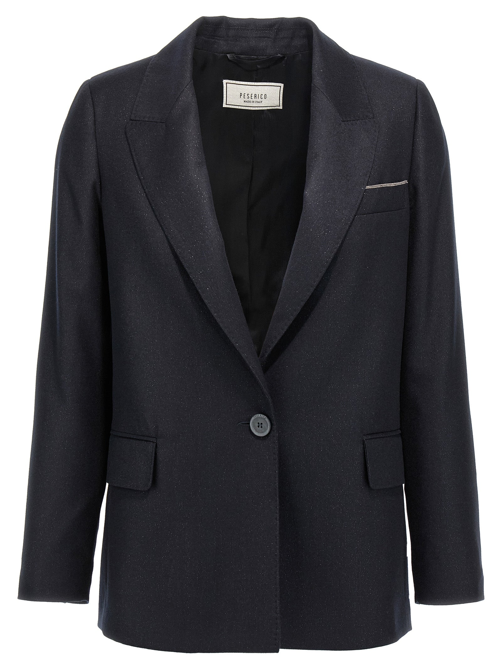 Peserico Lurex Single-Breasted Blazer