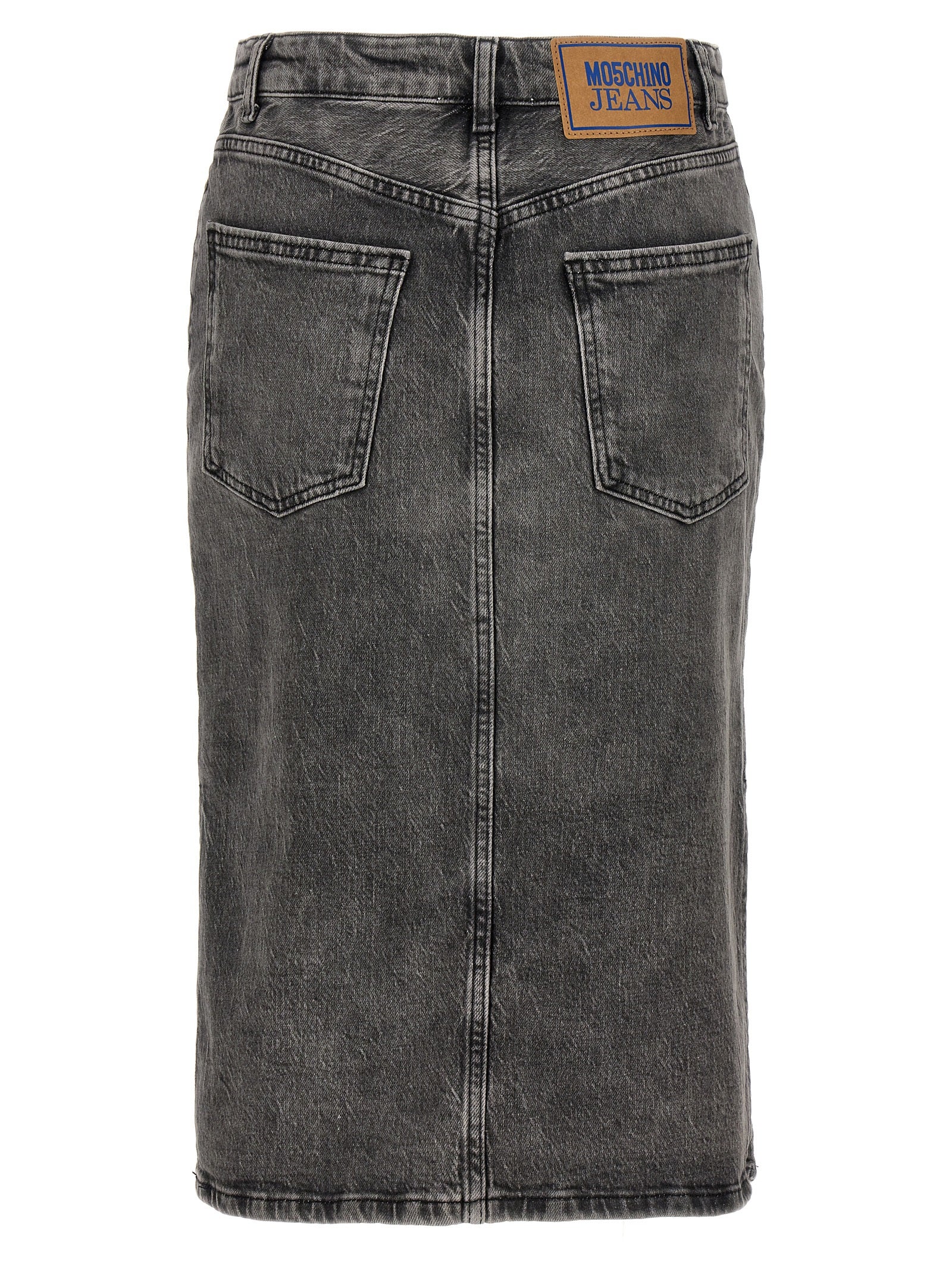 Mo5Ch1No Jeans Denim Skirt