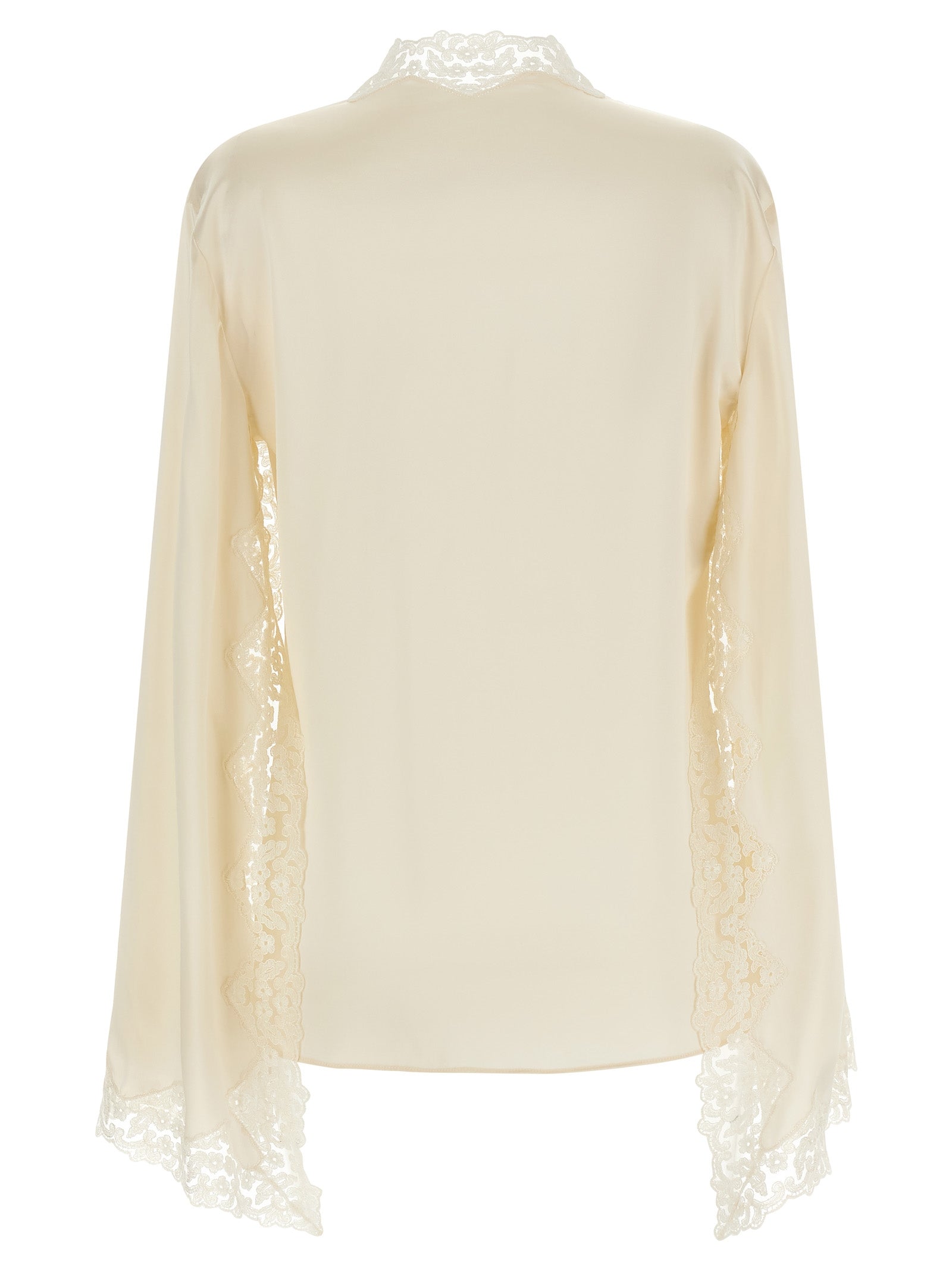 Alberta Ferretti Satin And Lace Shirt