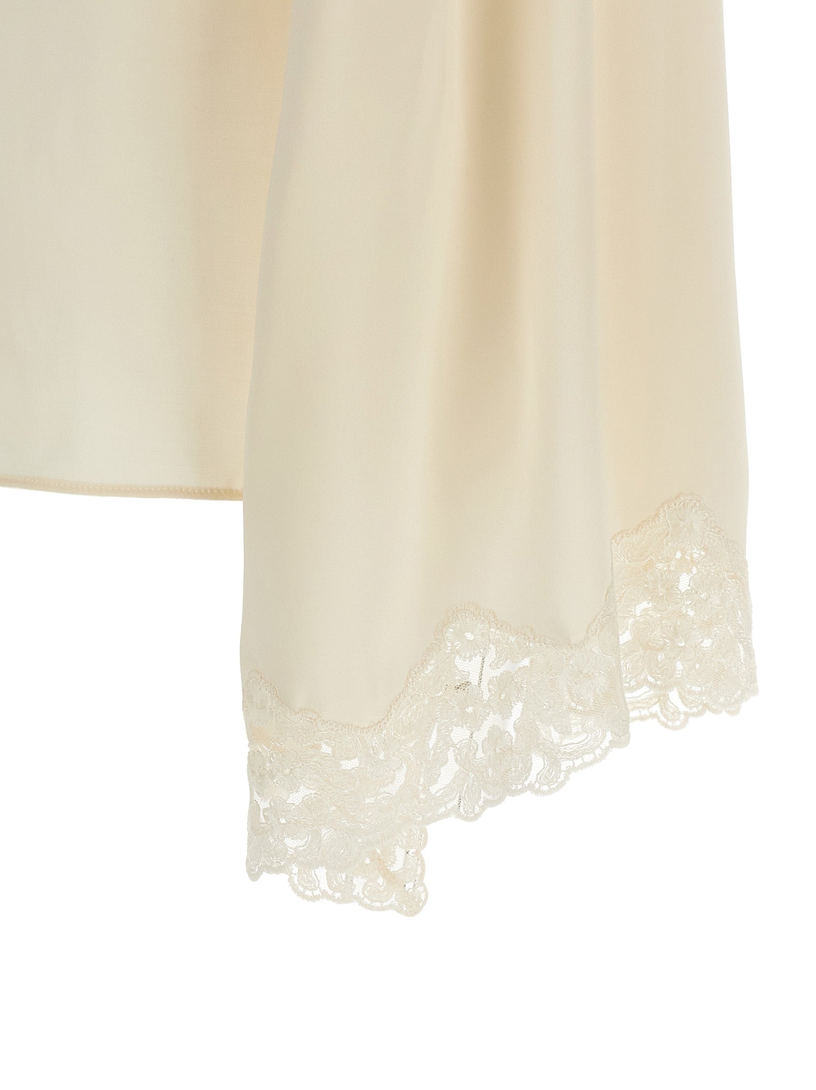 Alberta Ferretti Satin And Lace Shirt
