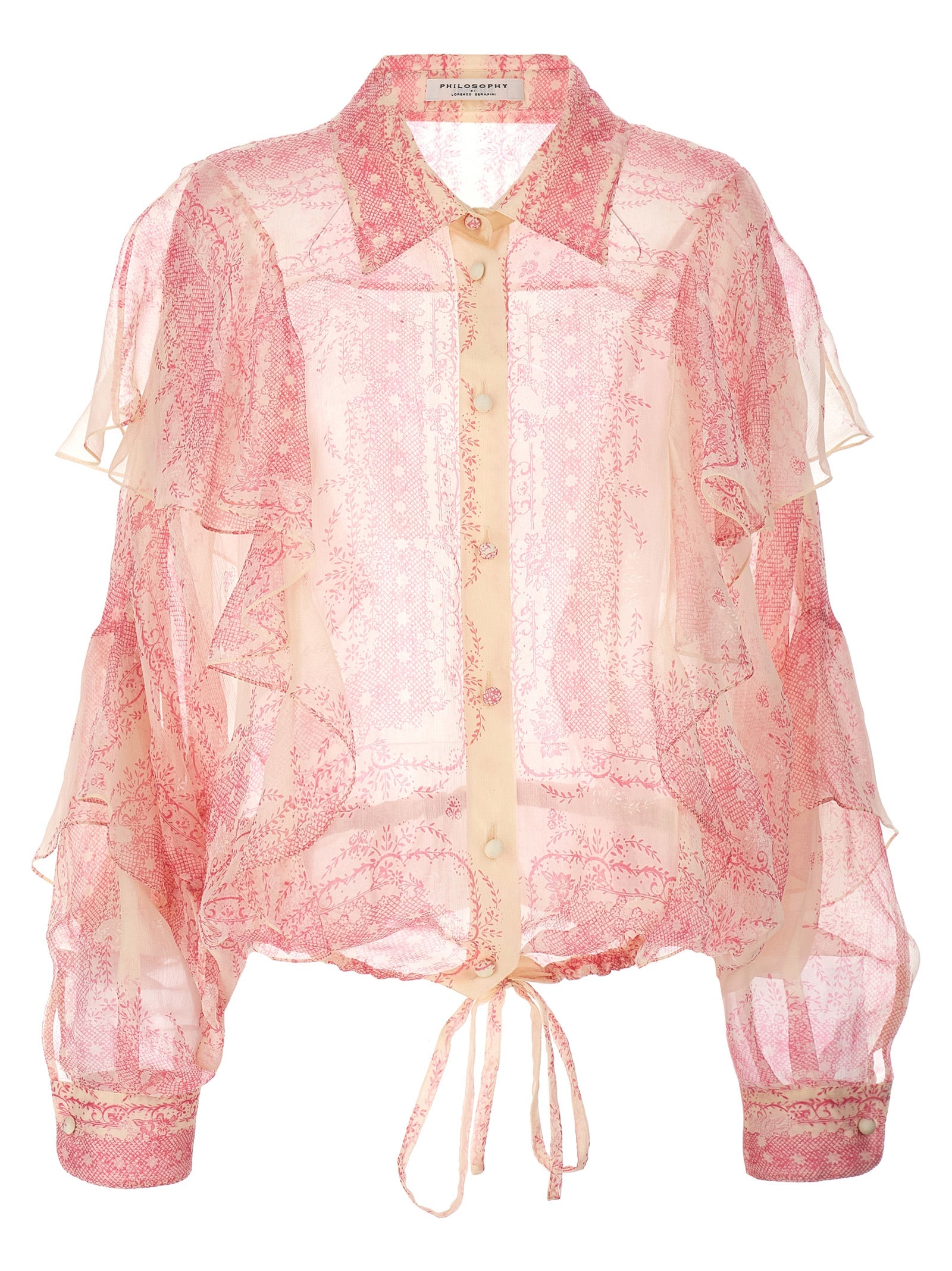 Philosophy Silk Crépon Shirt Ruffles