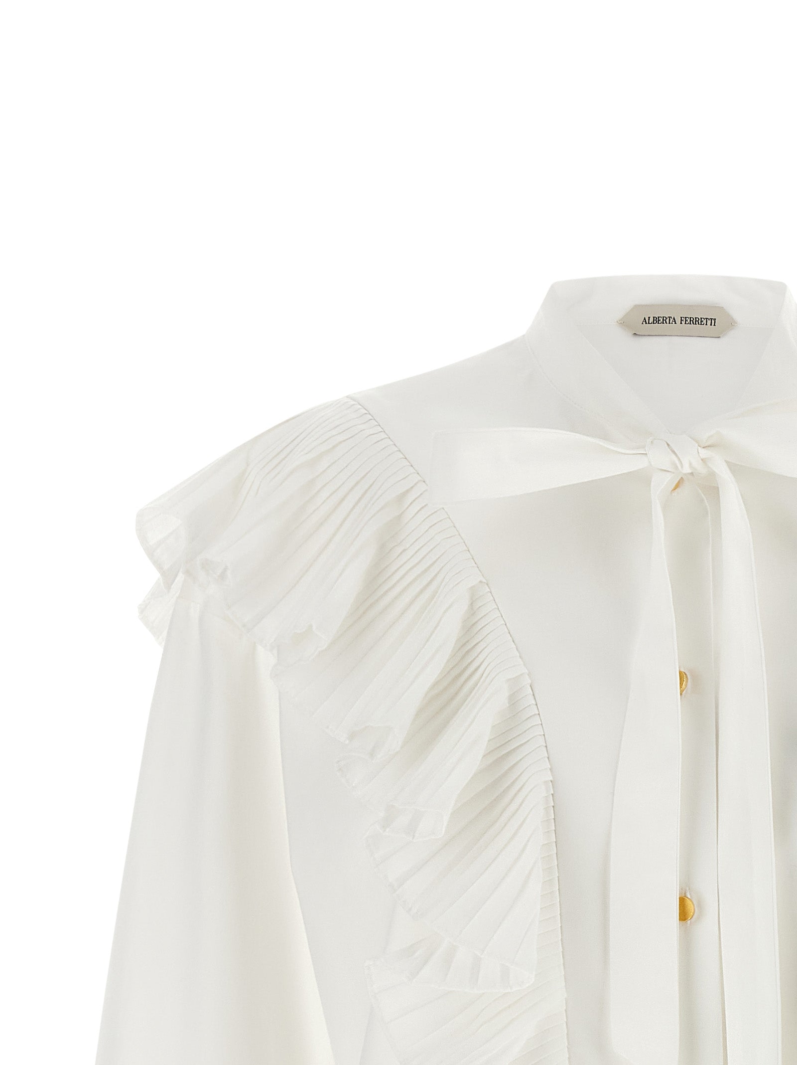Alberta Ferretti Pleated Ruffle Shirt