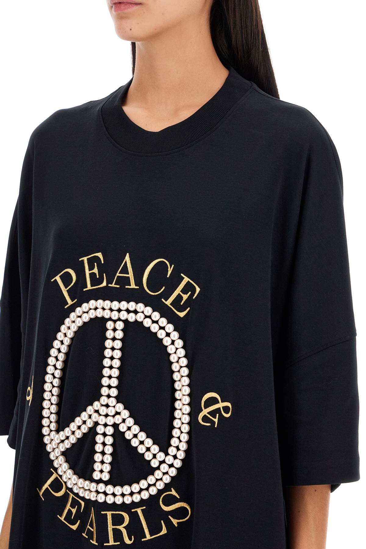 Moschino Peace & Pearls T-Shirt