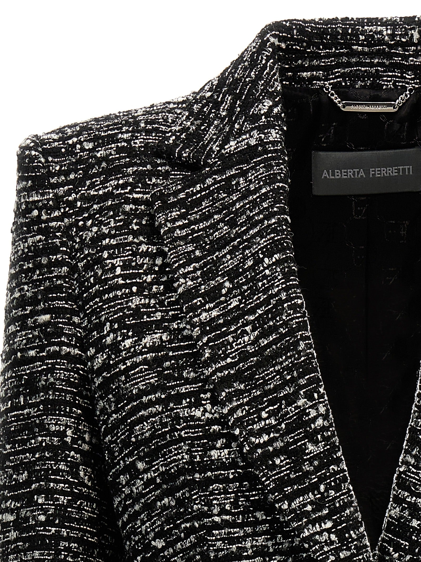 Alberta Ferretti Boucle Single-Breasted Blazer