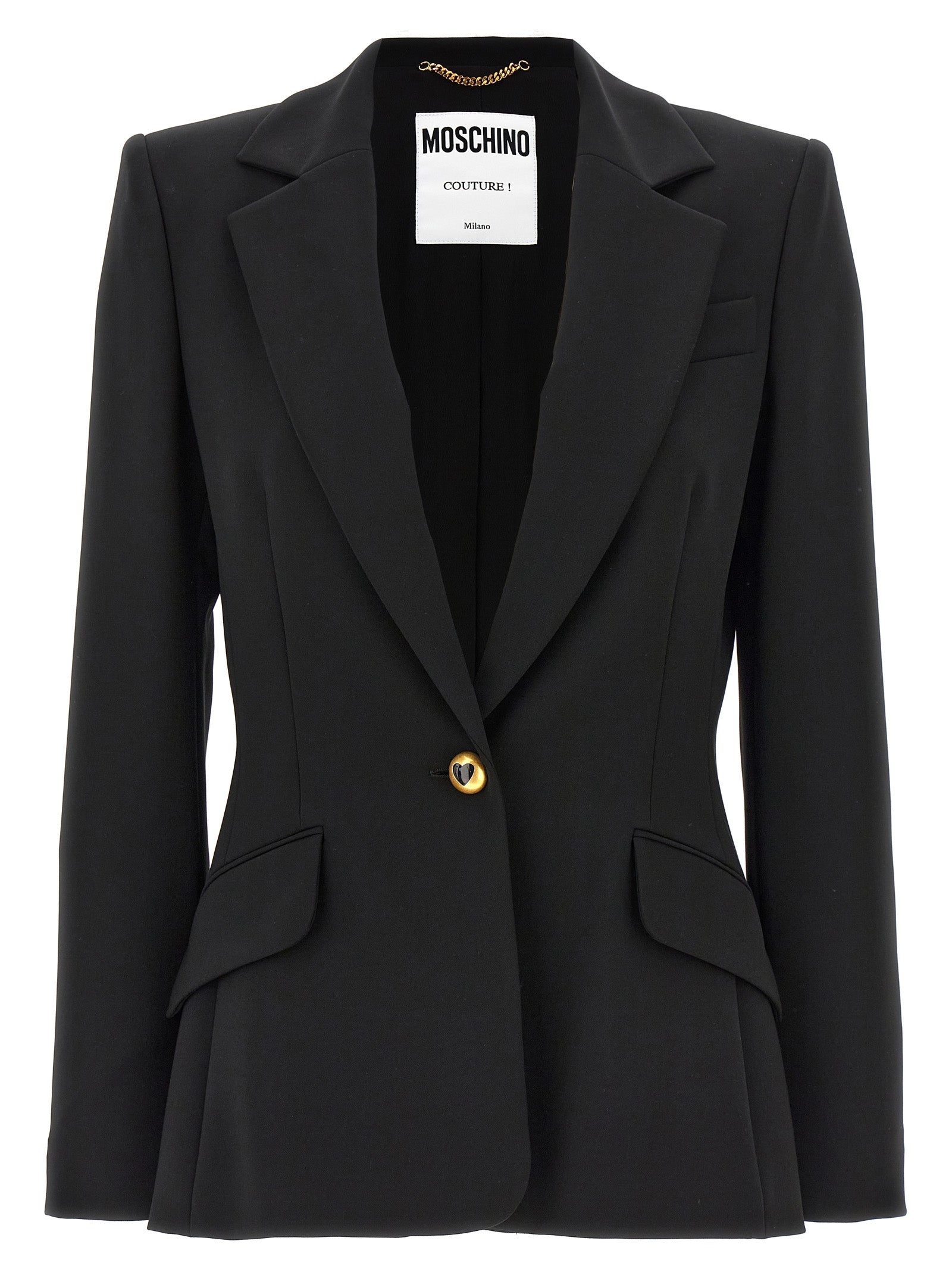 Moschino Single-Breasted Crepe Blazer