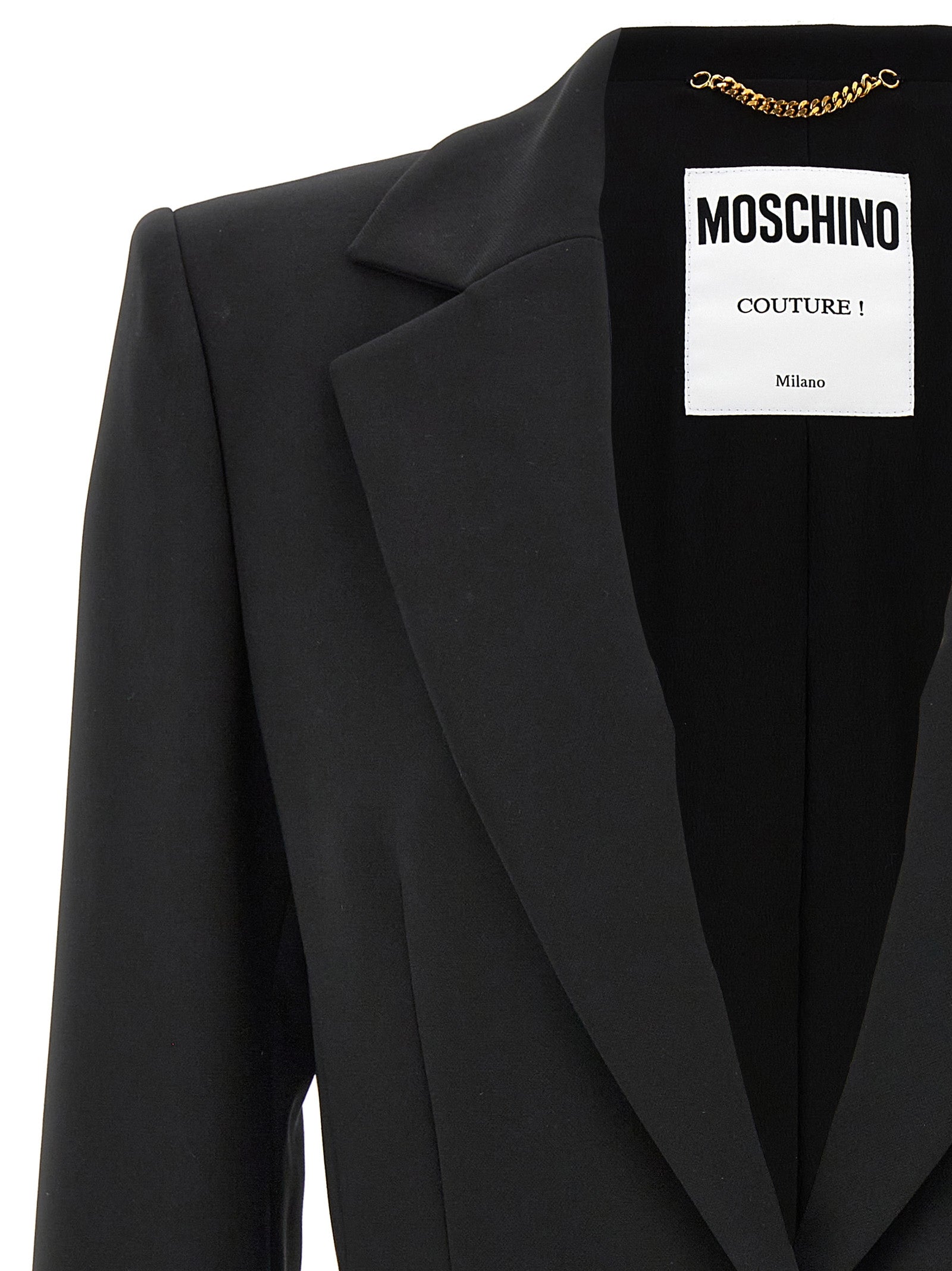 Moschino Single-Breasted Crepe Blazer