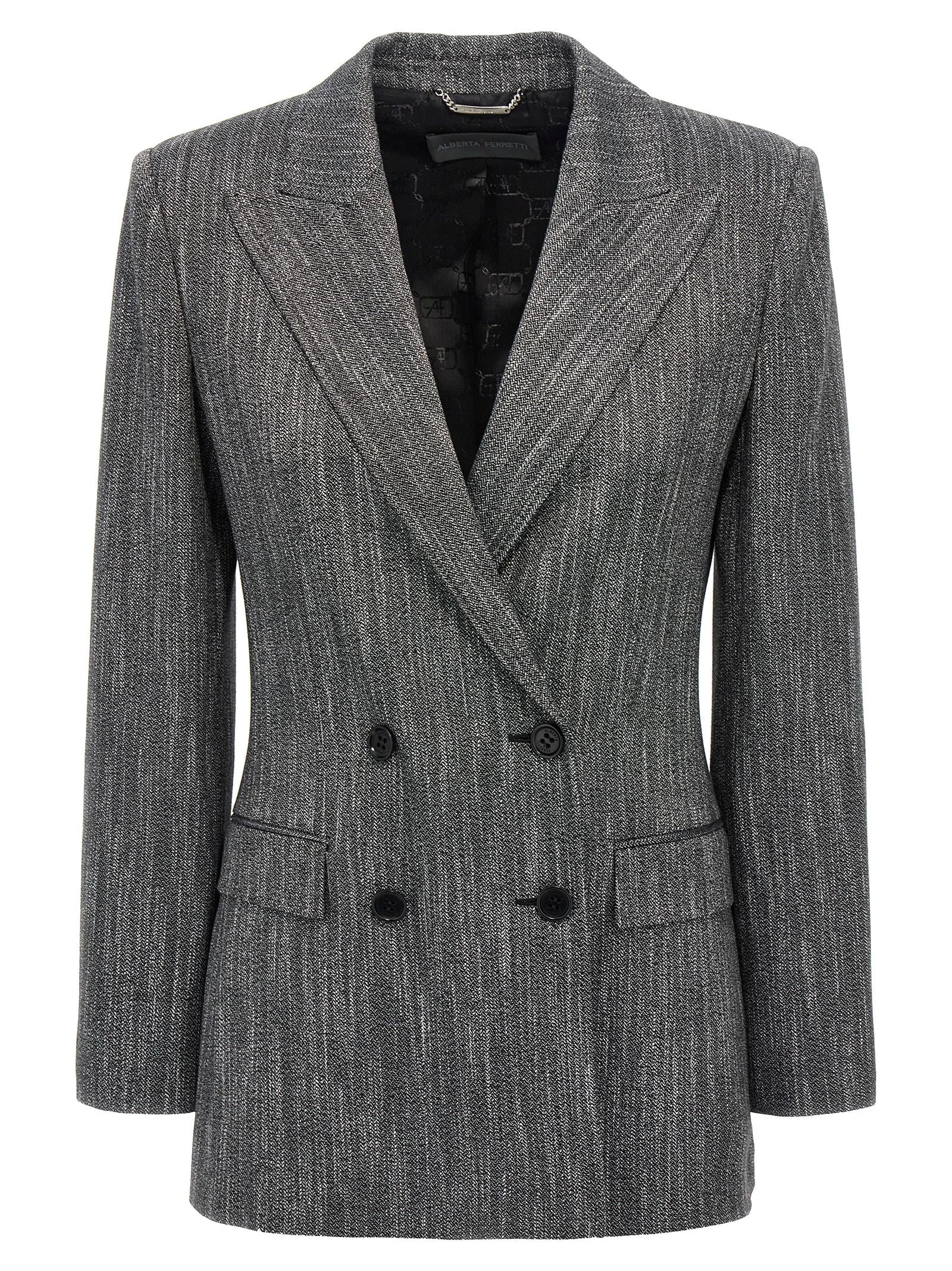 Alberta Ferretti Double-Breasted Blazer