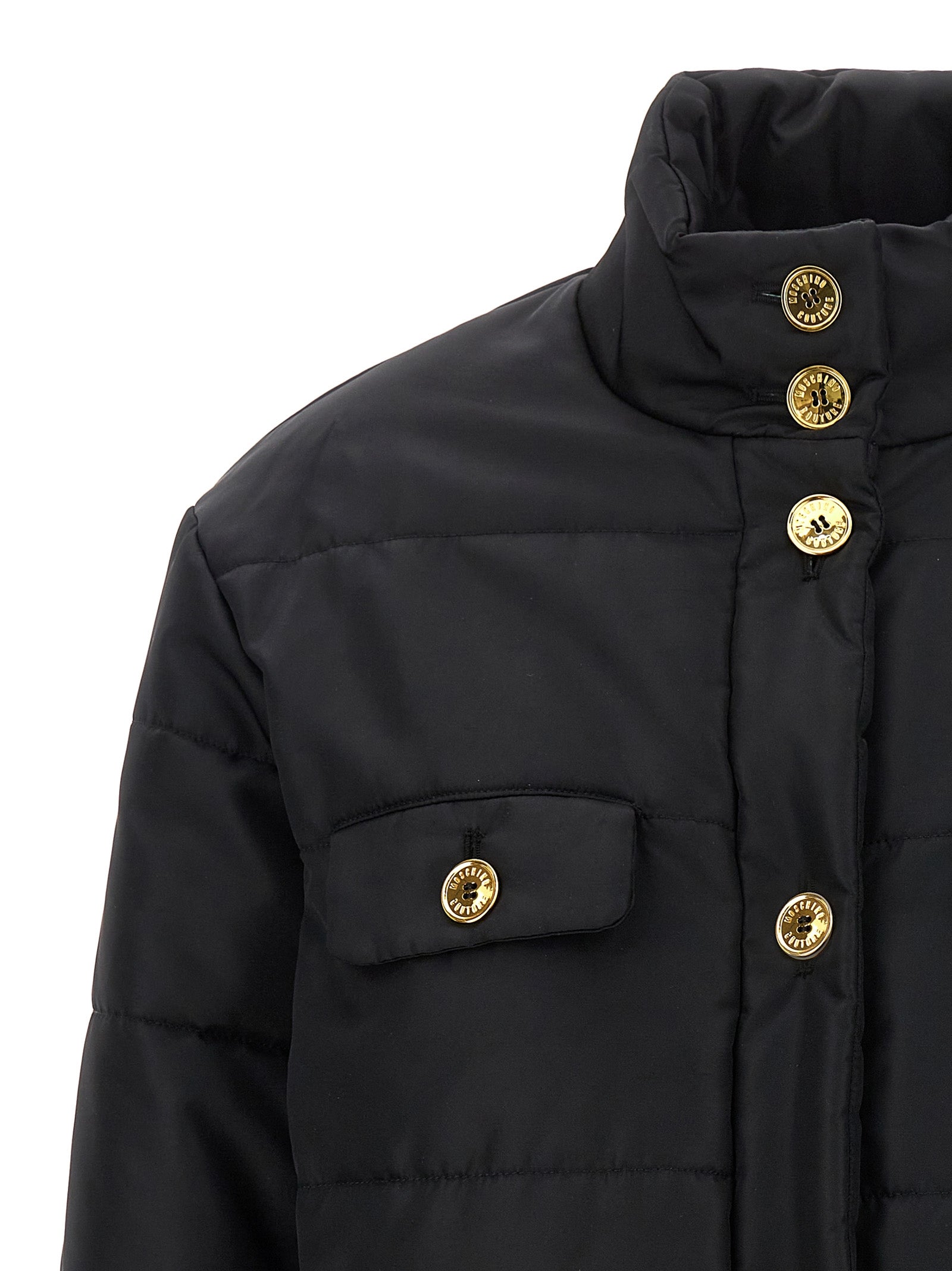 Moschino Logo Button Down Jacket