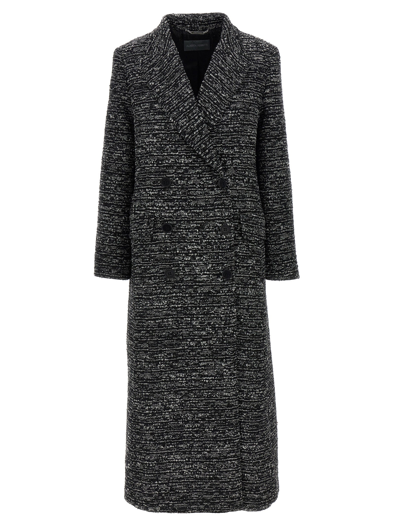 Alberta Ferretti Long Bouclé Coat