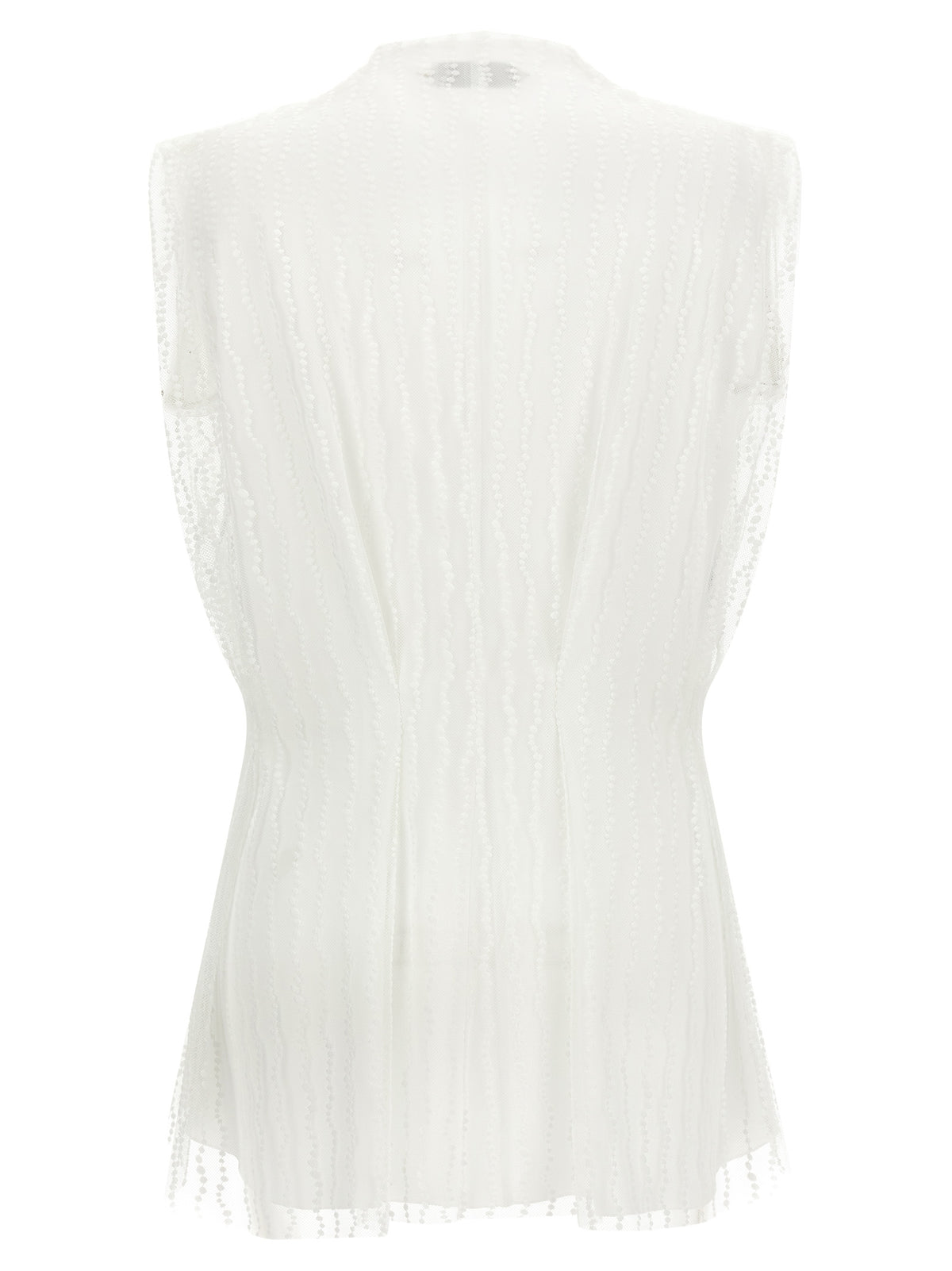 Alberta Ferretti Asymmetrical Tulle Top