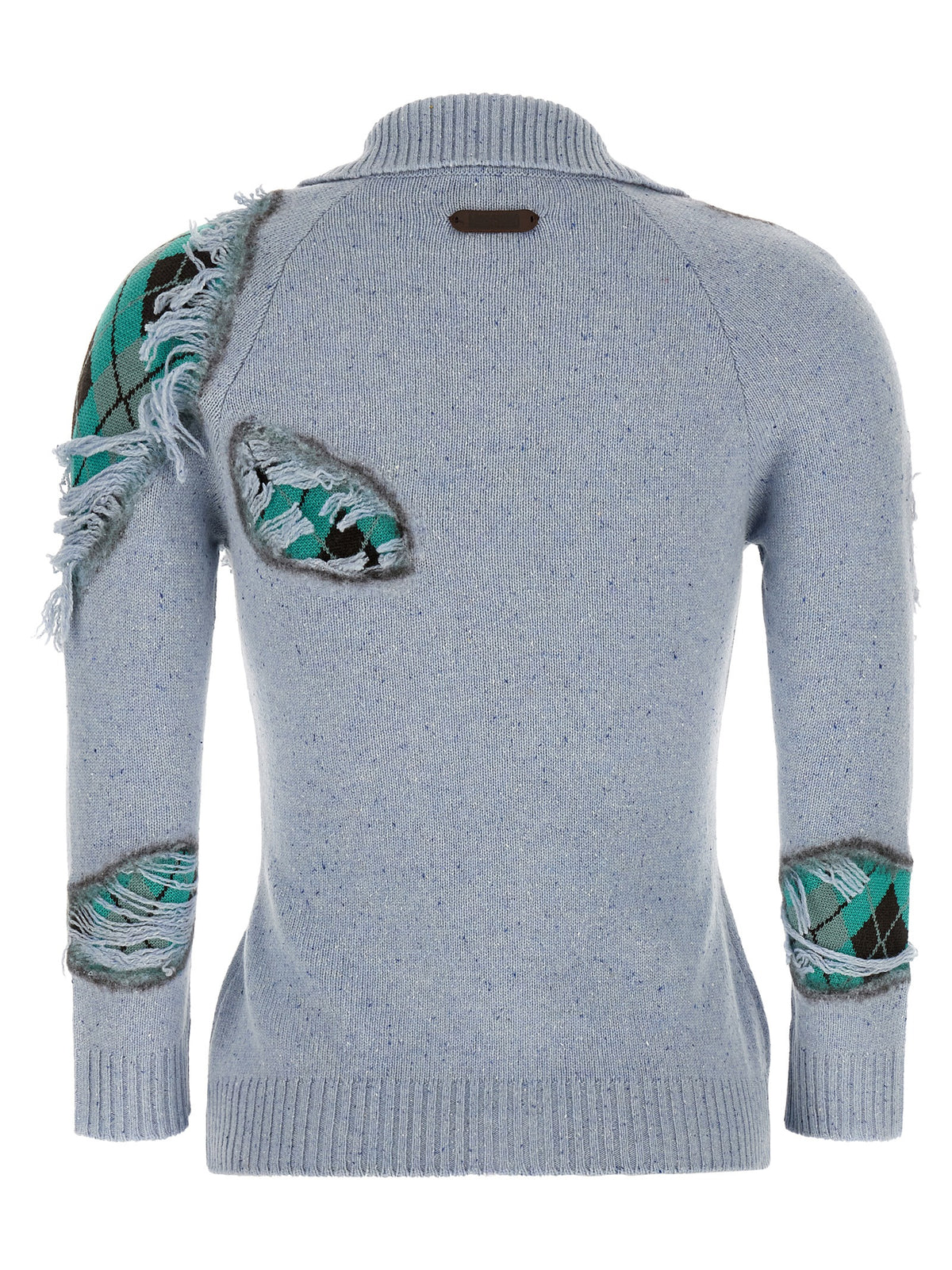 Moschino 'Distressed Argyle' Cardigan
