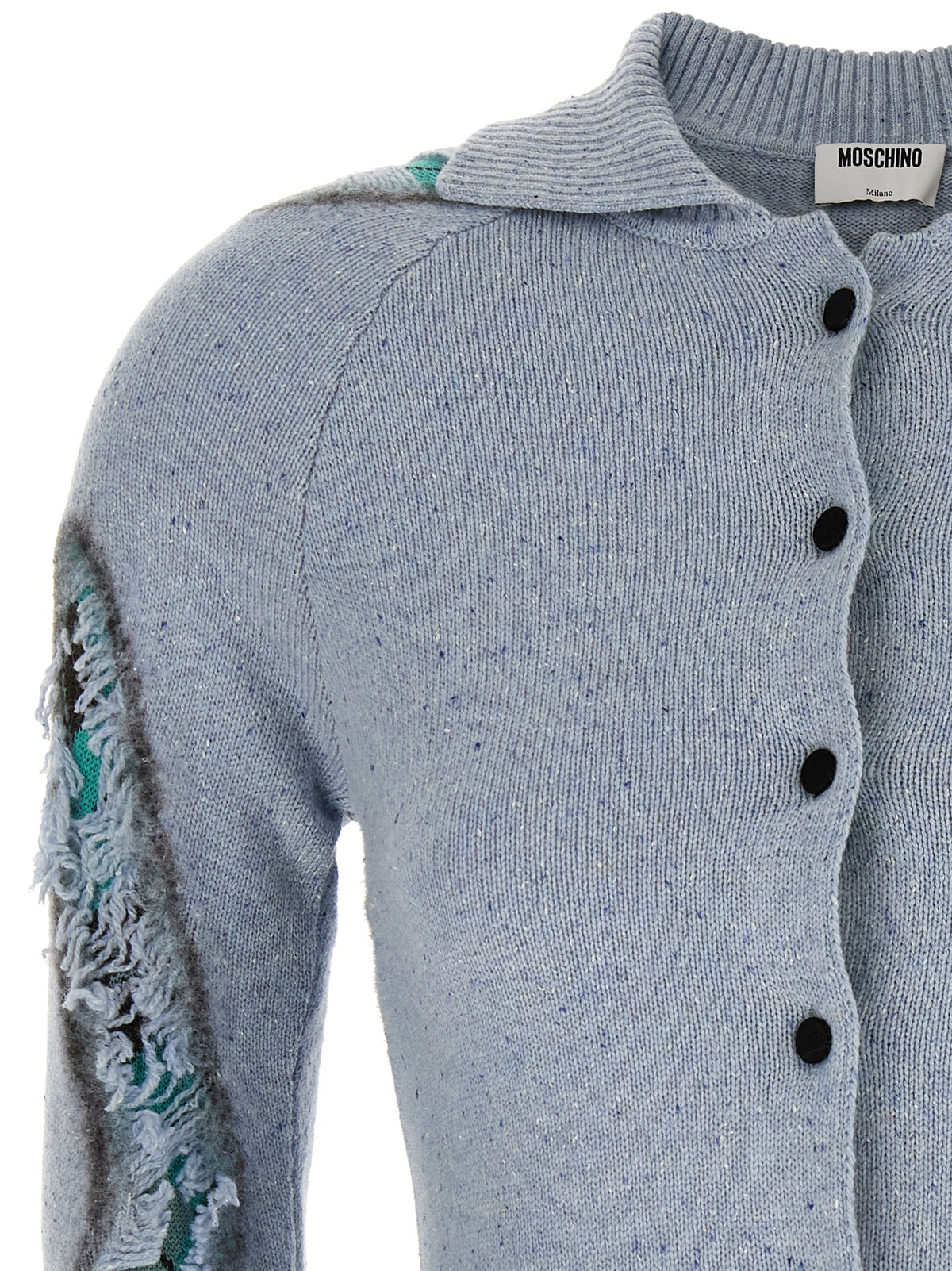 Moschino 'Distressed Argyle' Cardigan