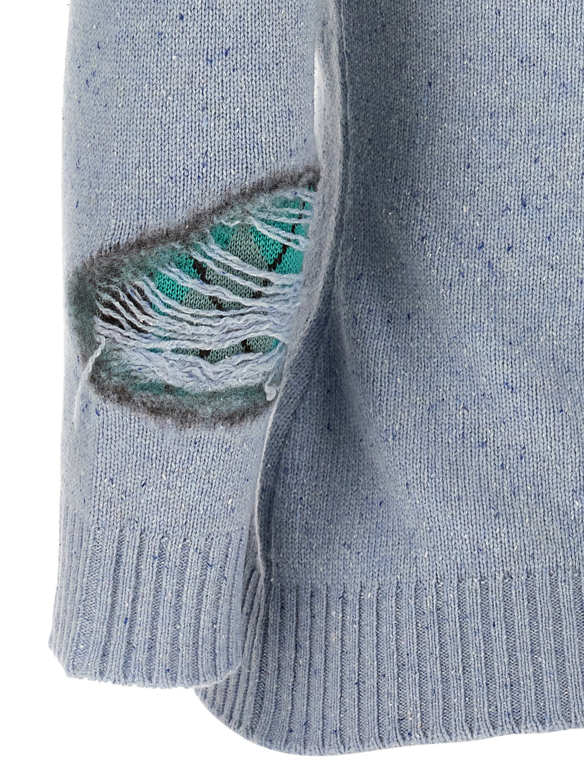Moschino 'Distressed Argyle' Cardigan