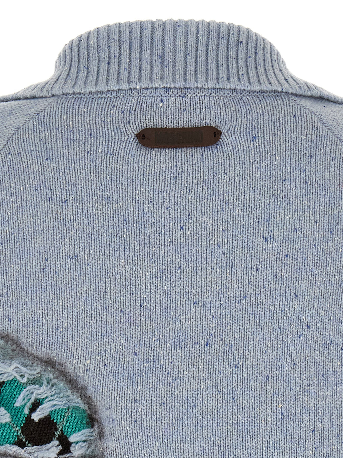 Moschino 'Distressed Argyle' Cardigan