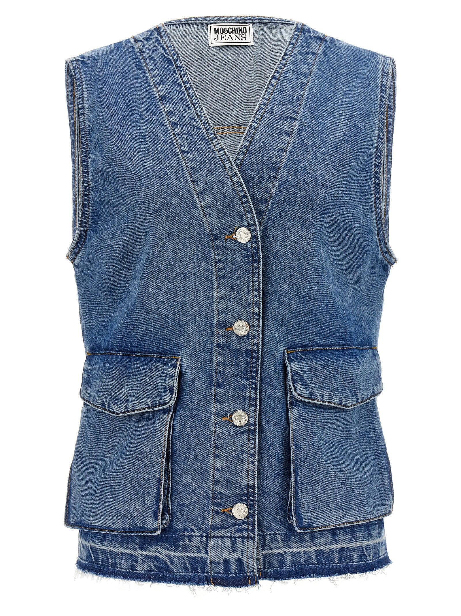 Mo5Ch1No Jeans Denim Vest