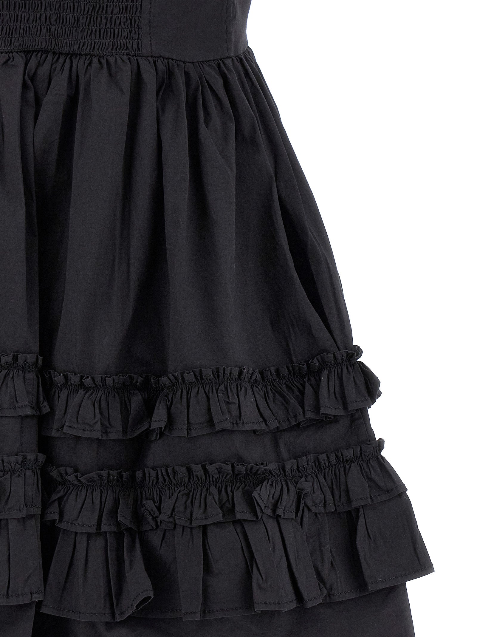 Ganni 'Black Mini Frill' Dress