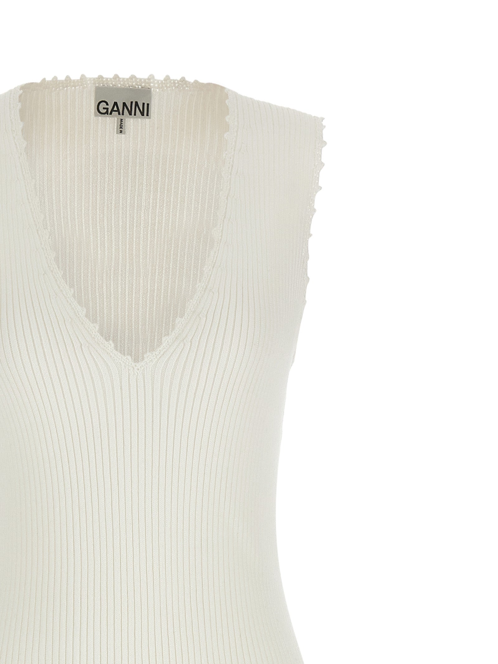 Ganni 'Cotton Crochet' Dress