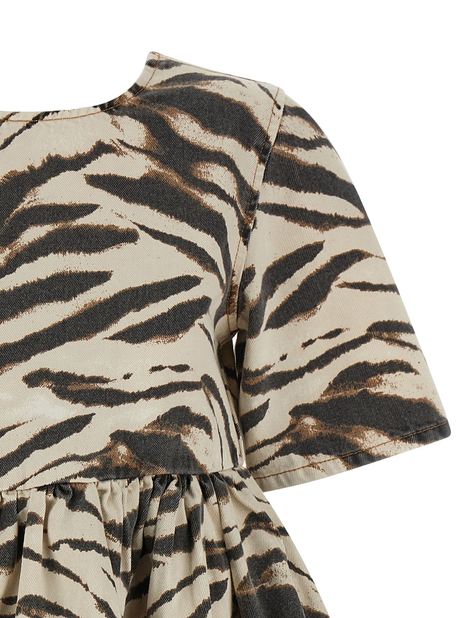 Ganni 'Zebra Denim' Dress