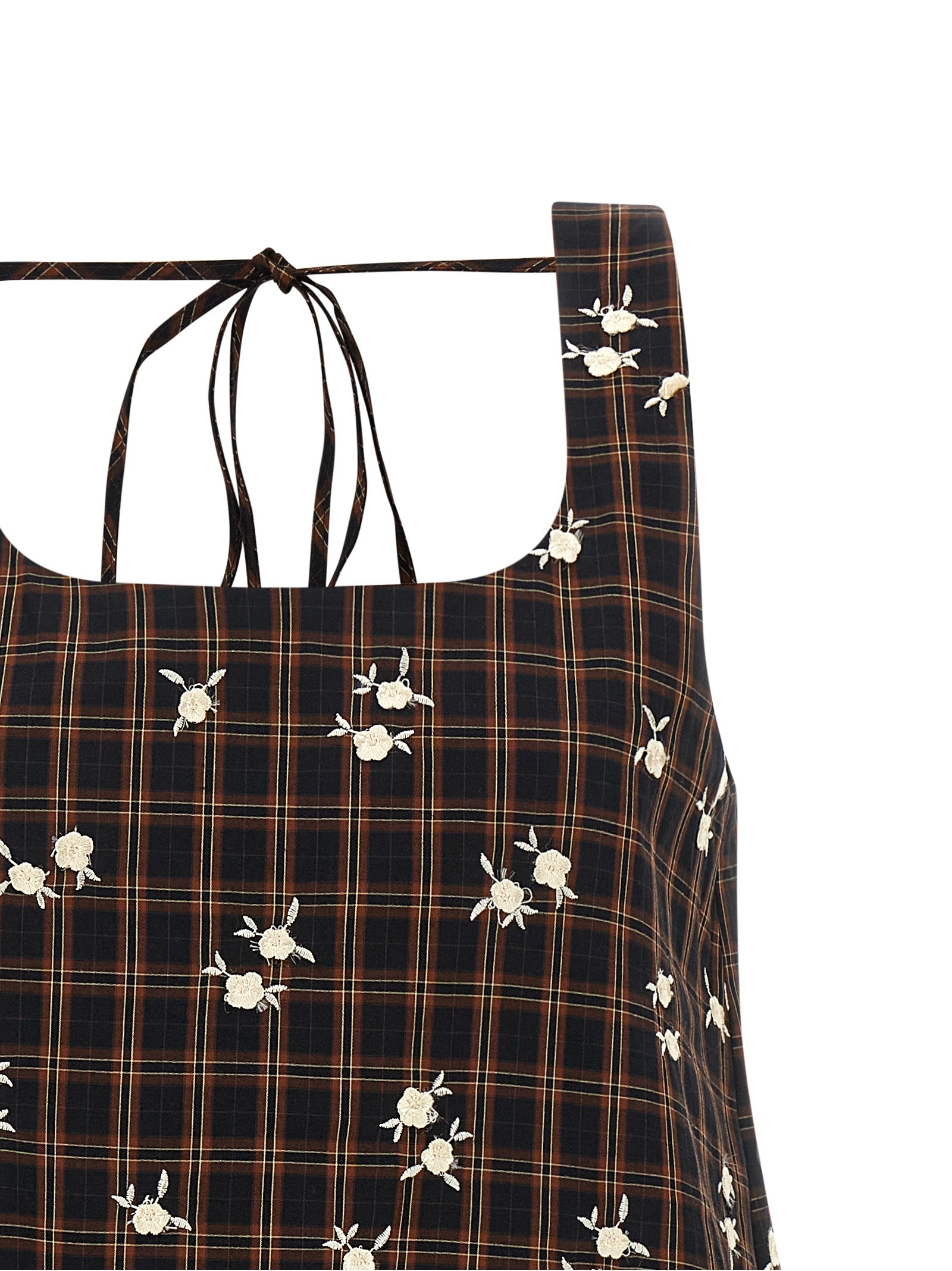 Ganni 'Check Flower' Dress