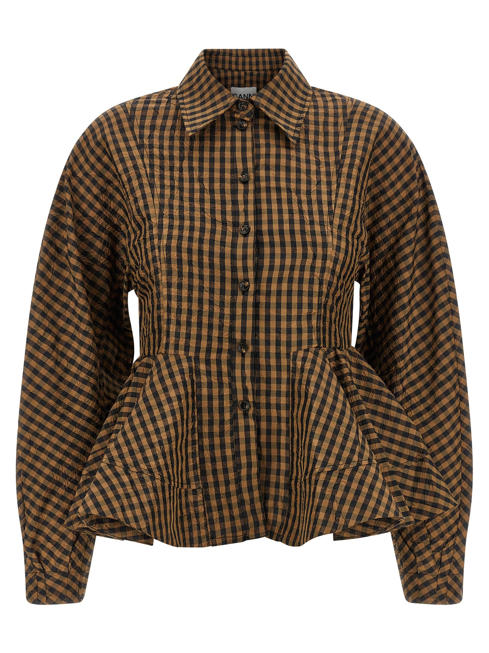 Ganni 'Crinckled Taffetà' Blouse