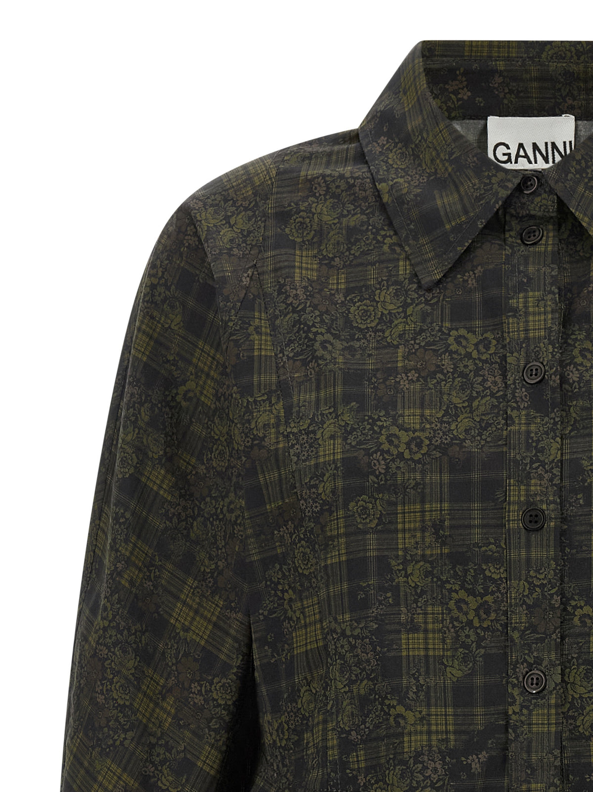 Ganni Floral Tartan Shirt