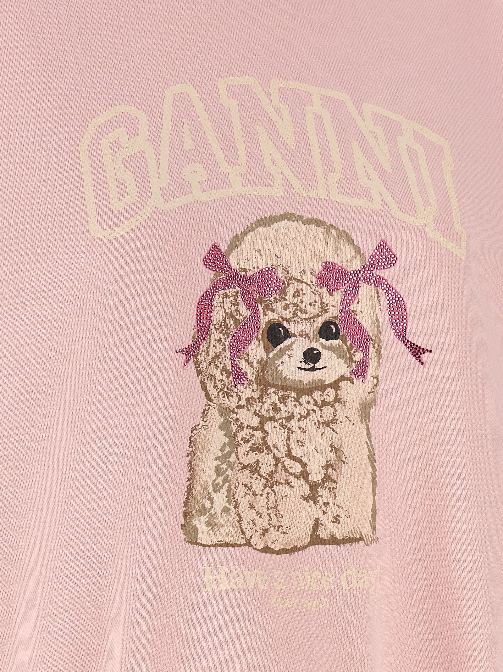 Ganni Front Print Sweatshirt
