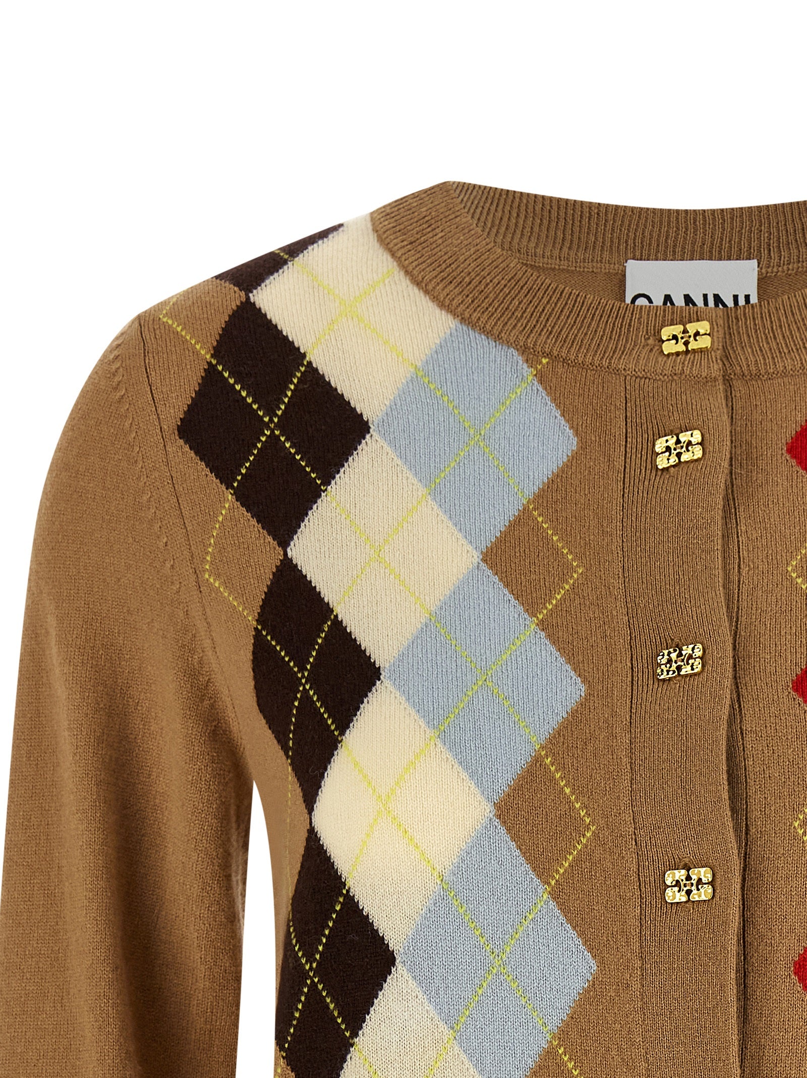 Ganni Diamond-Shaped Cardigan