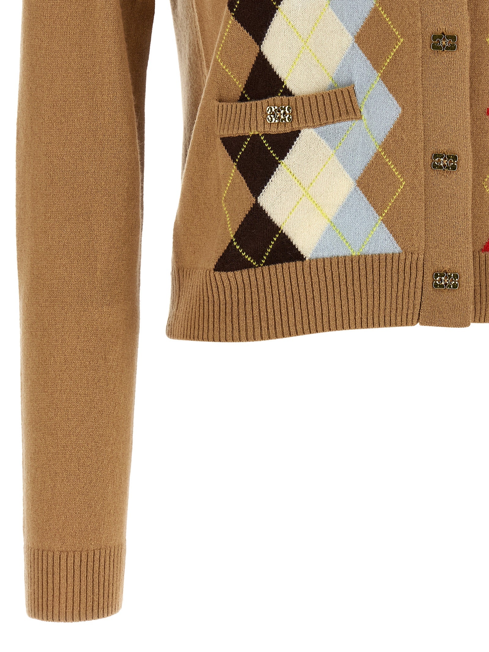 Ganni Diamond-Shaped Cardigan